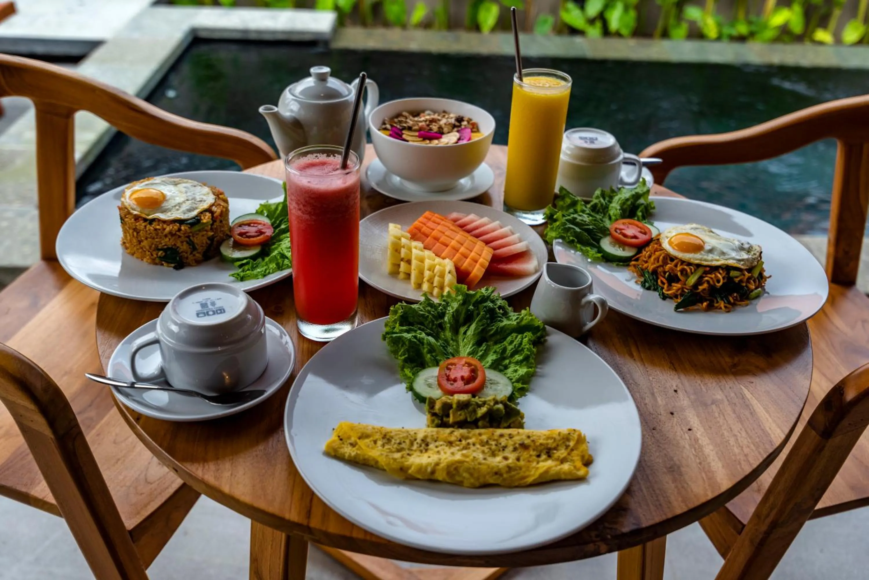 Breakfast in Umayonk Villa Ubud by Dhananjaya Hospitality
