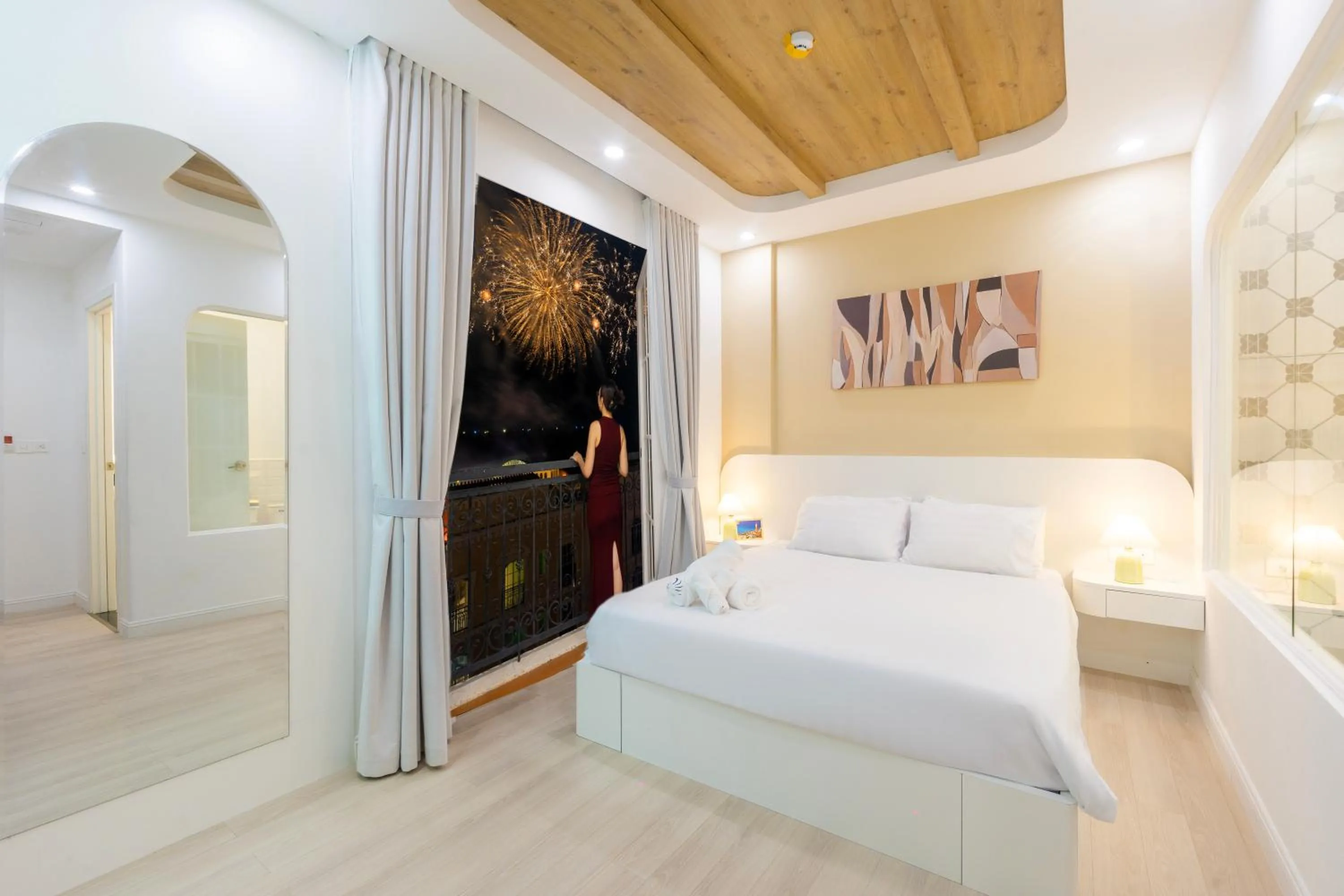View (from property/room), Bed in Hub Multi Hotel Phu Quoc