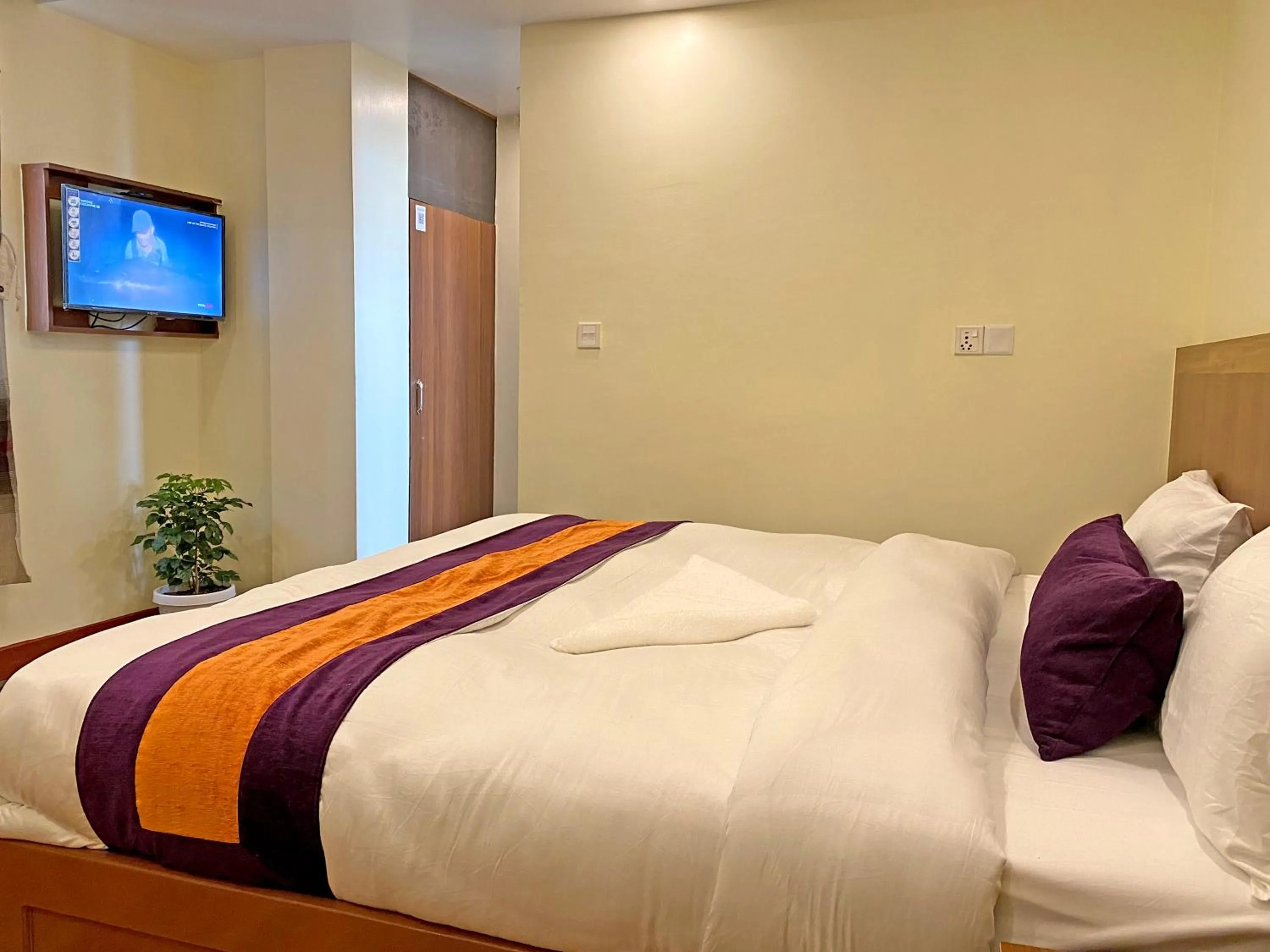 Bed in Hotel Himalayan BTS