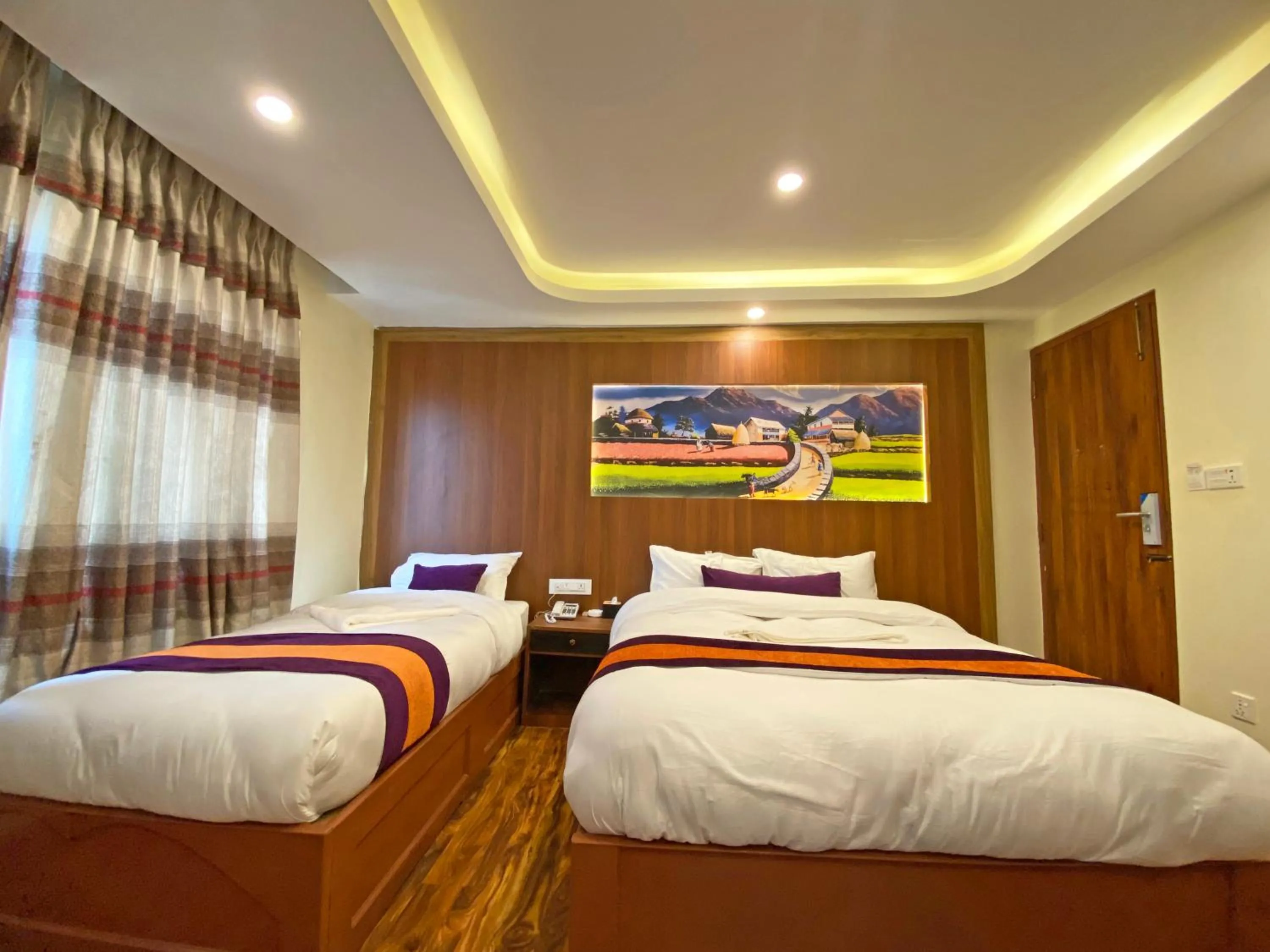 Bed in Hotel Himalayan BTS
