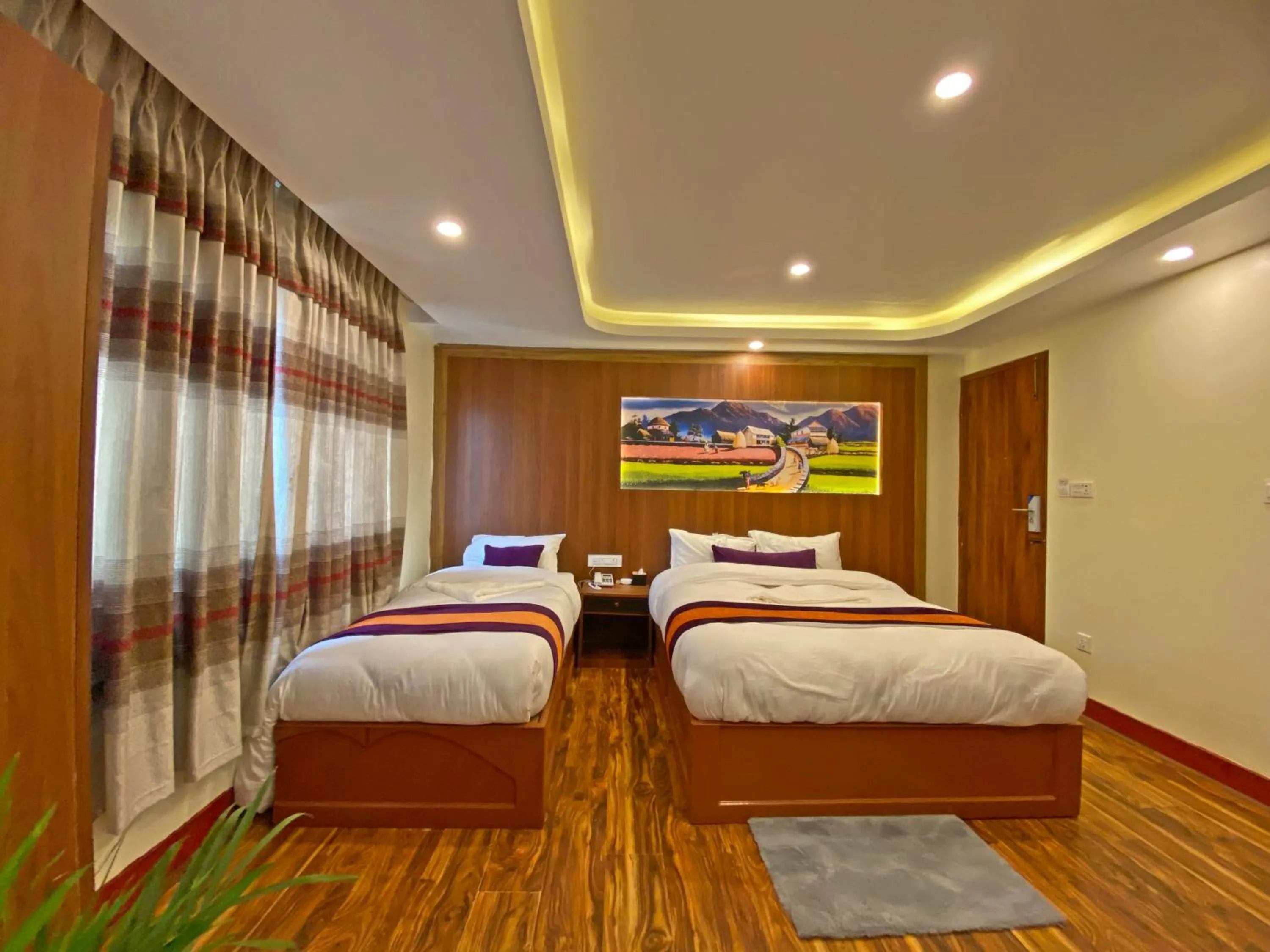Bed in Hotel Himalayan BTS
