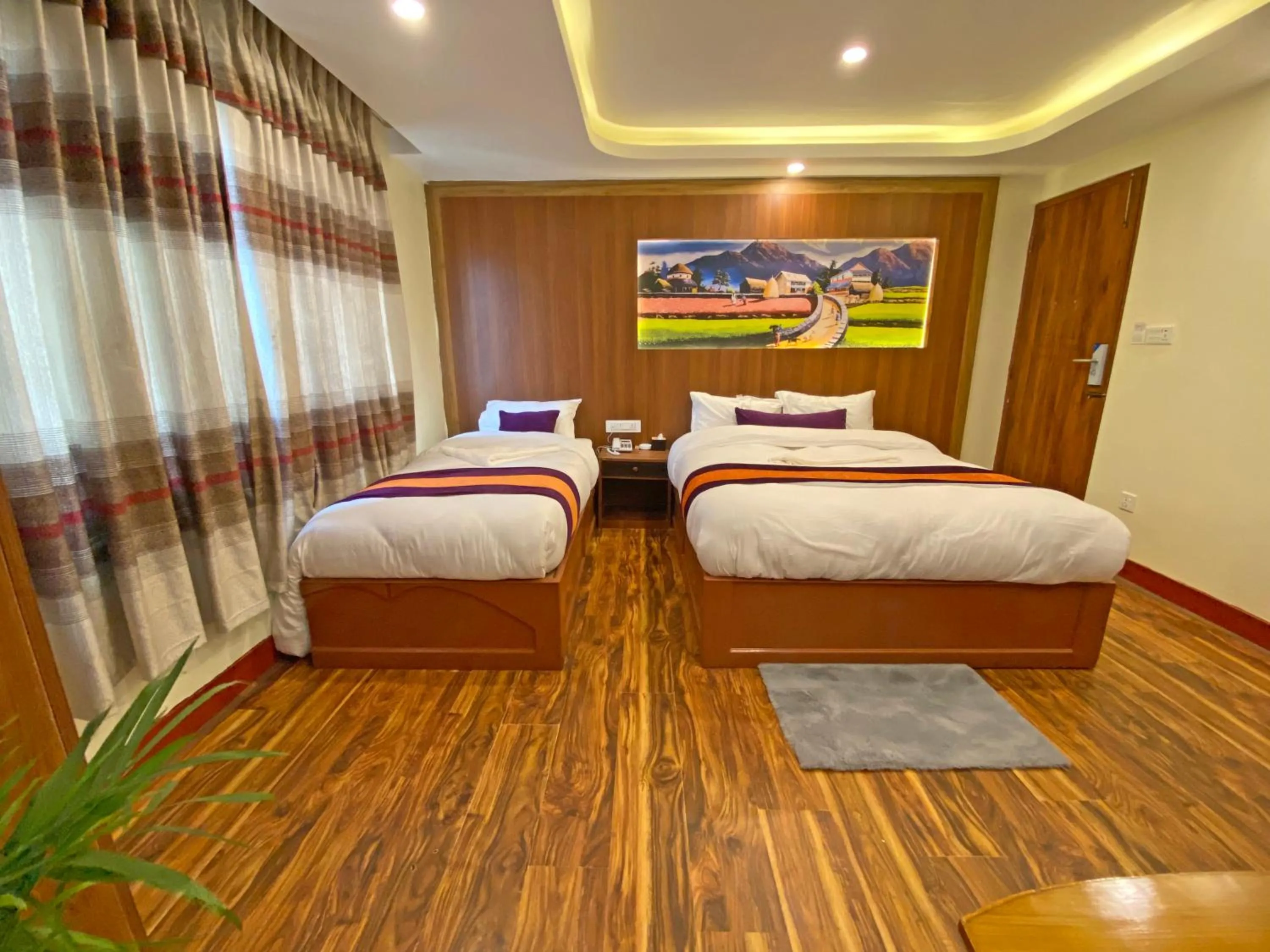 Bed in Hotel Himalayan BTS