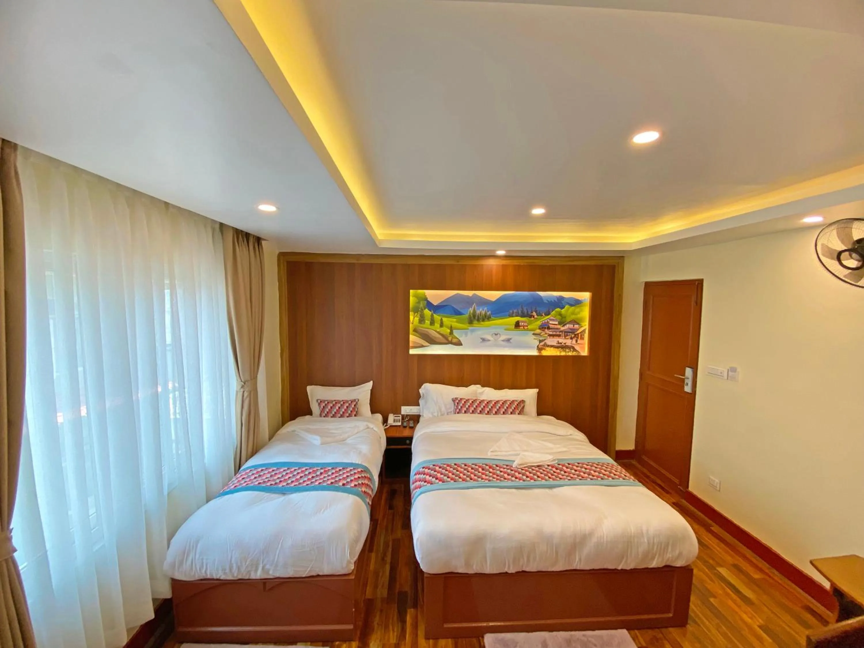 Bed in Hotel Himalayan BTS