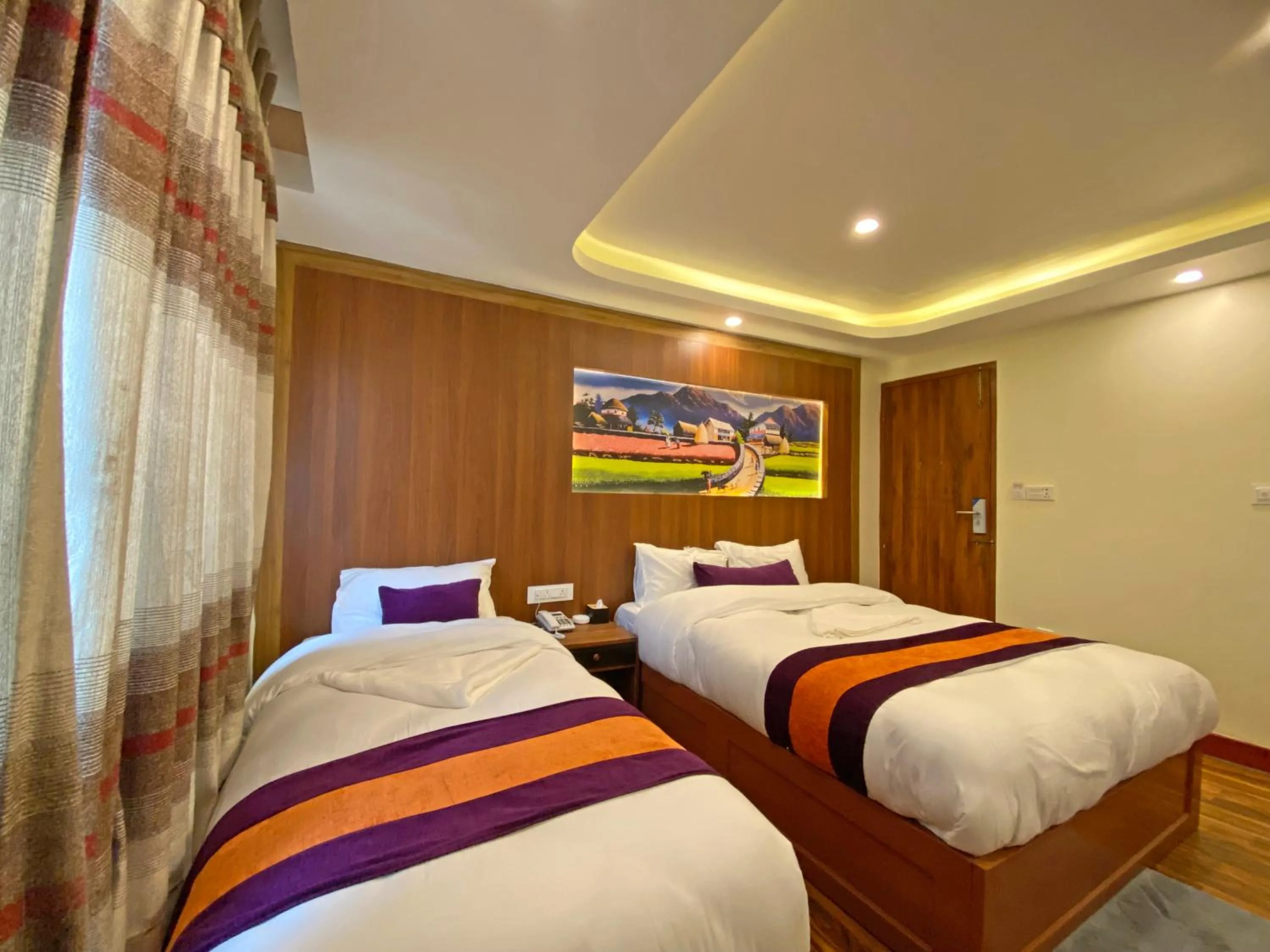 Bed in Hotel Himalayan BTS