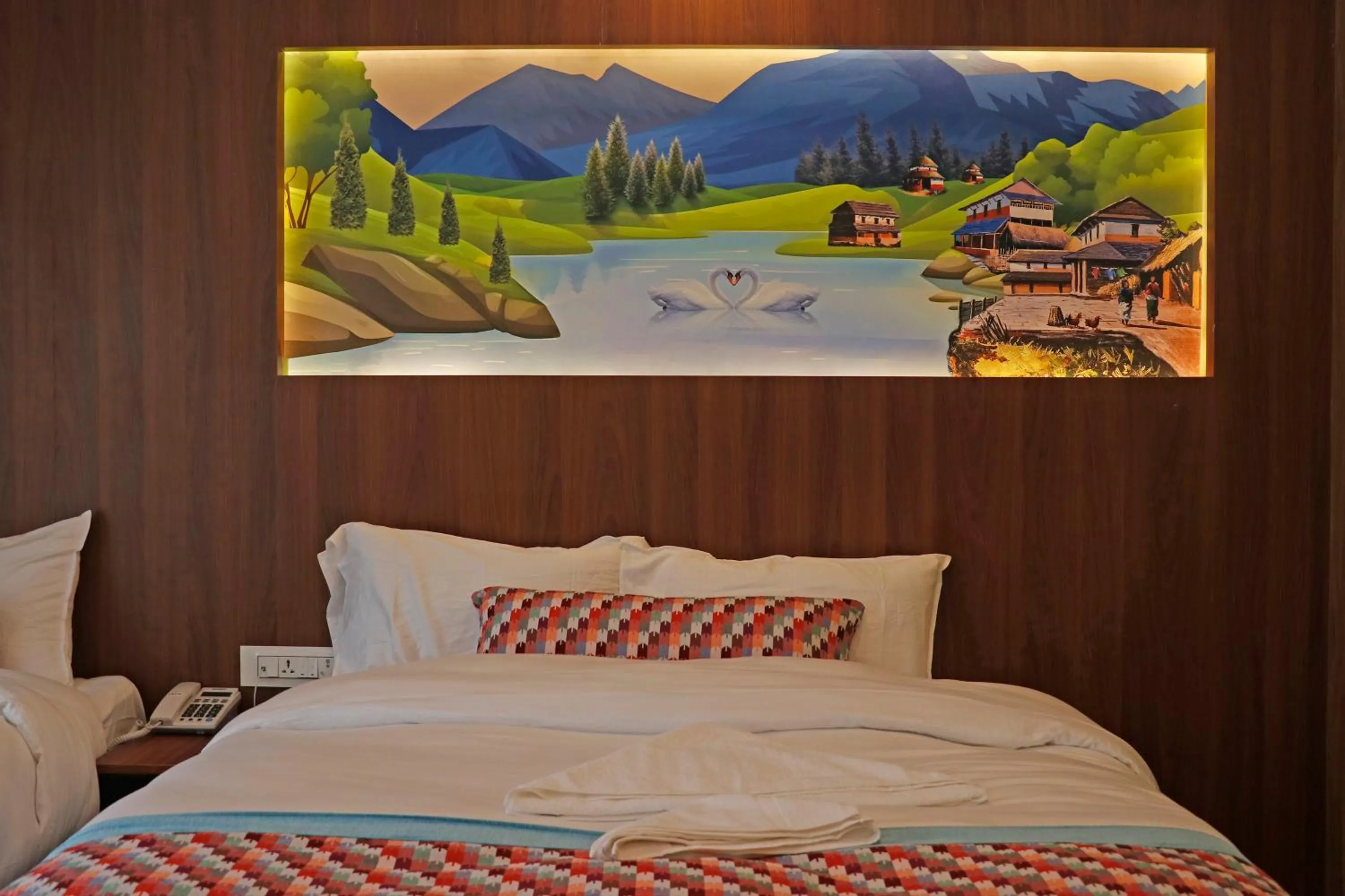 Bed in Hotel Himalayan BTS