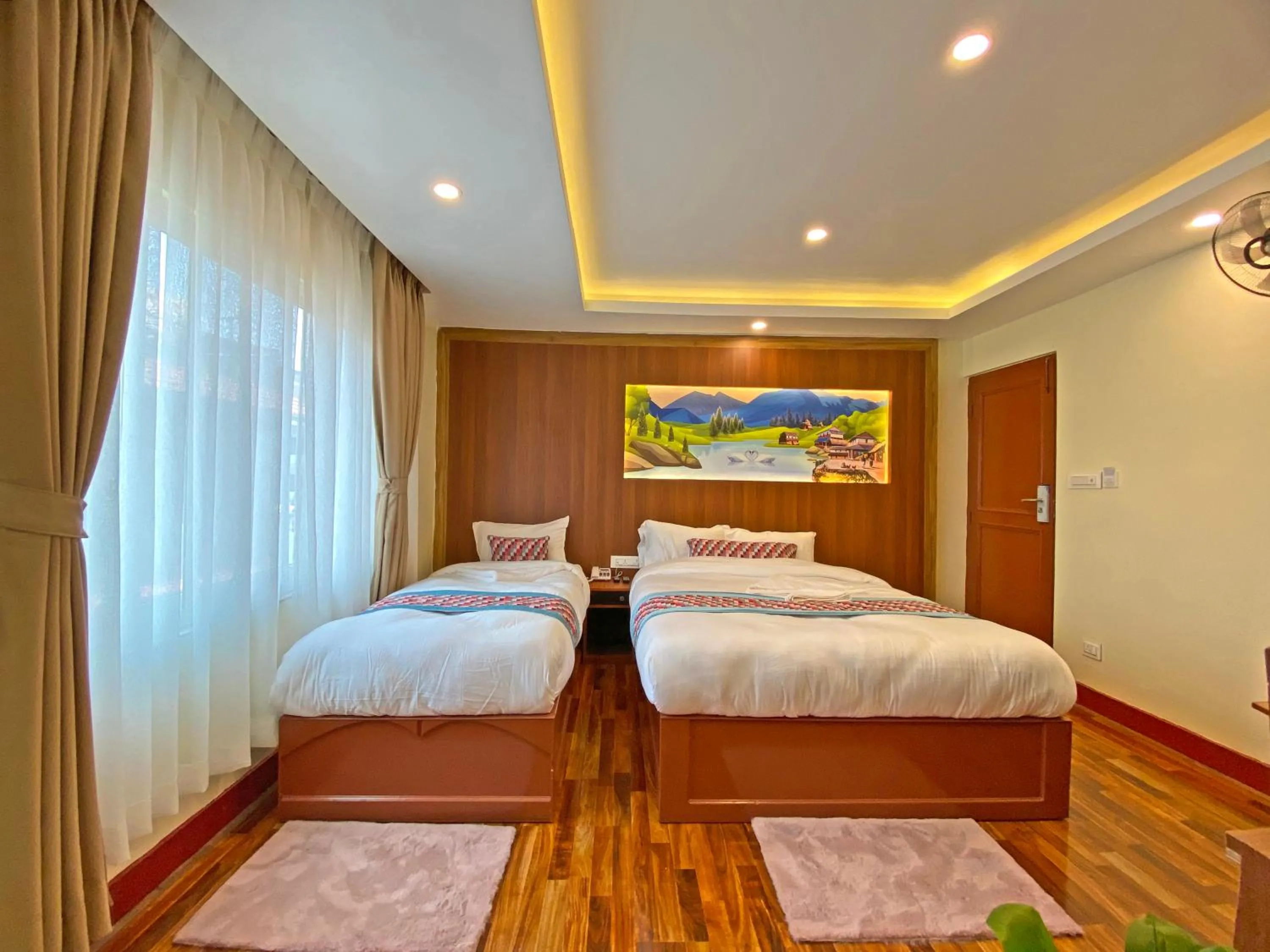 Bed in Hotel Himalayan BTS