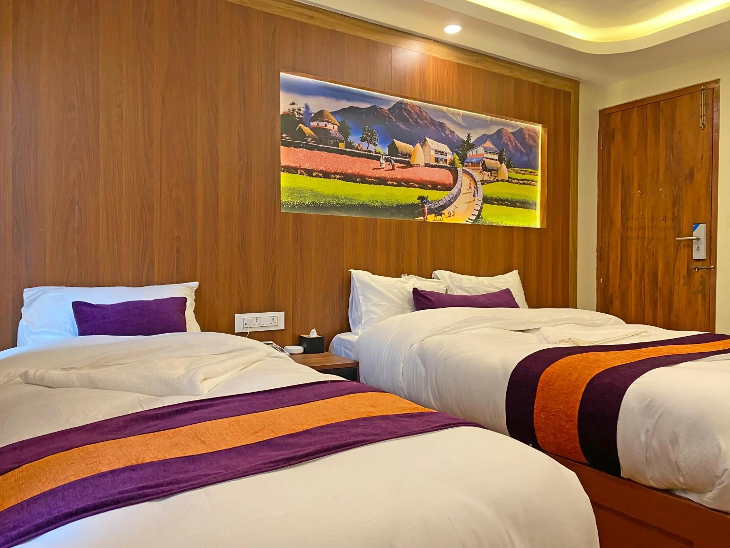 Bed in Hotel Himalayan BTS