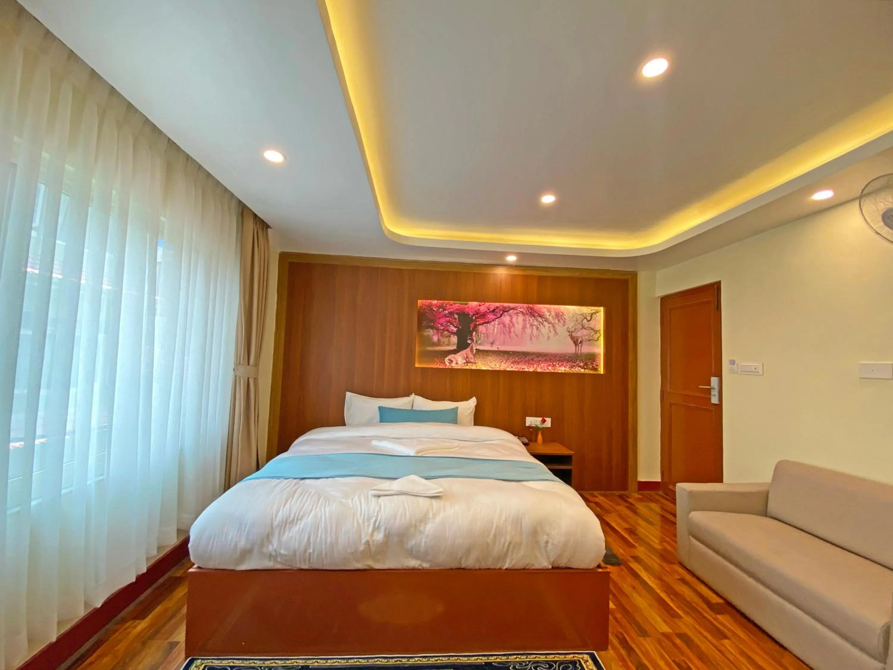 Bed in Hotel Himalayan BTS