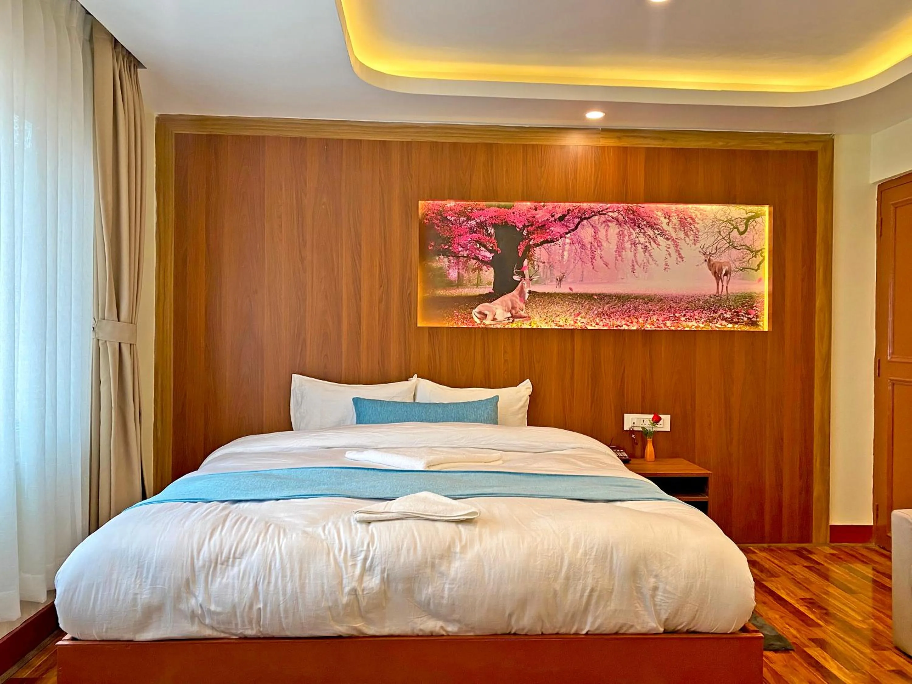 Bed in Hotel Himalayan BTS