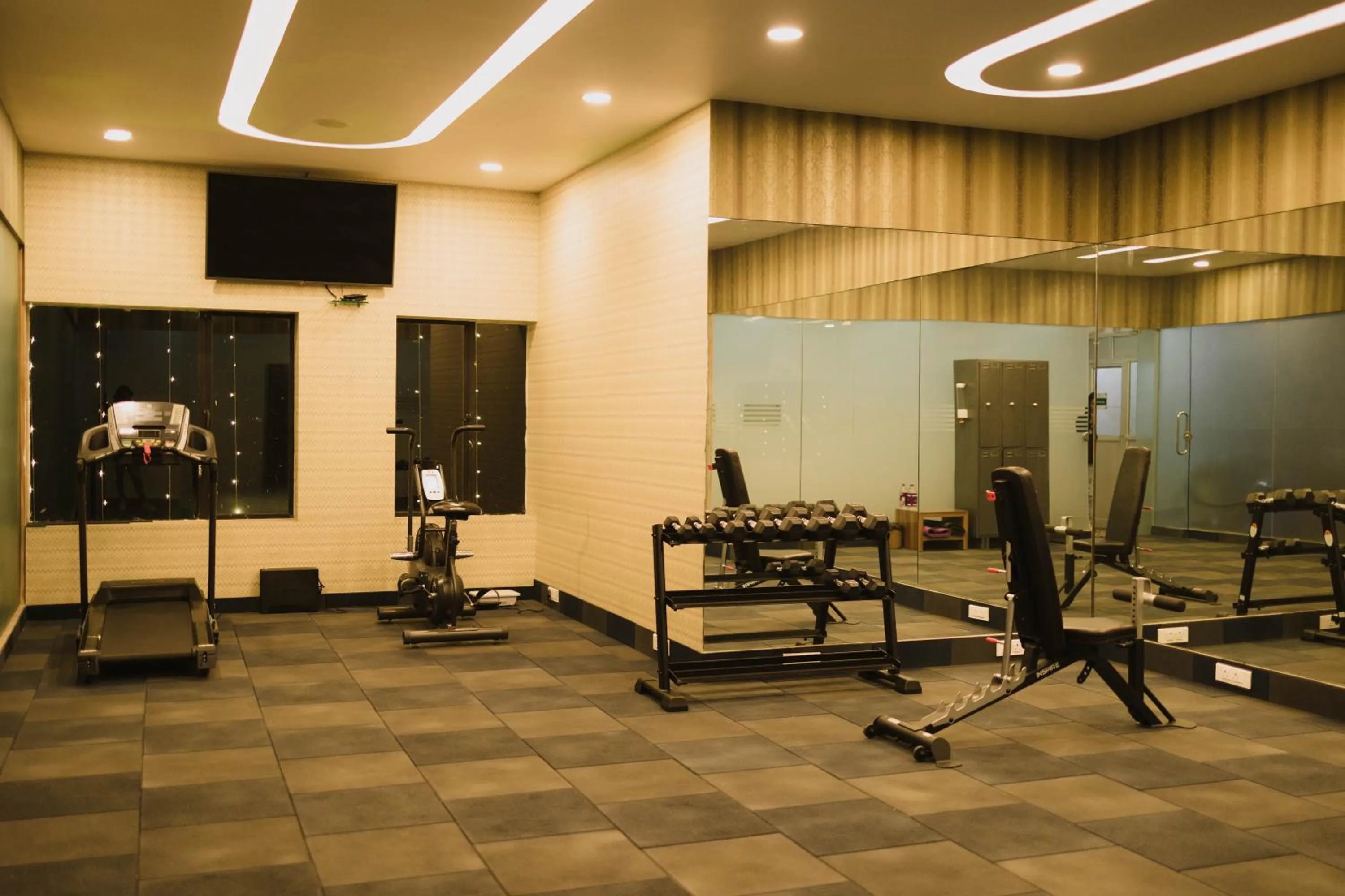 Fitness centre/facilities in Shamrock Greens by Jardin Hotels