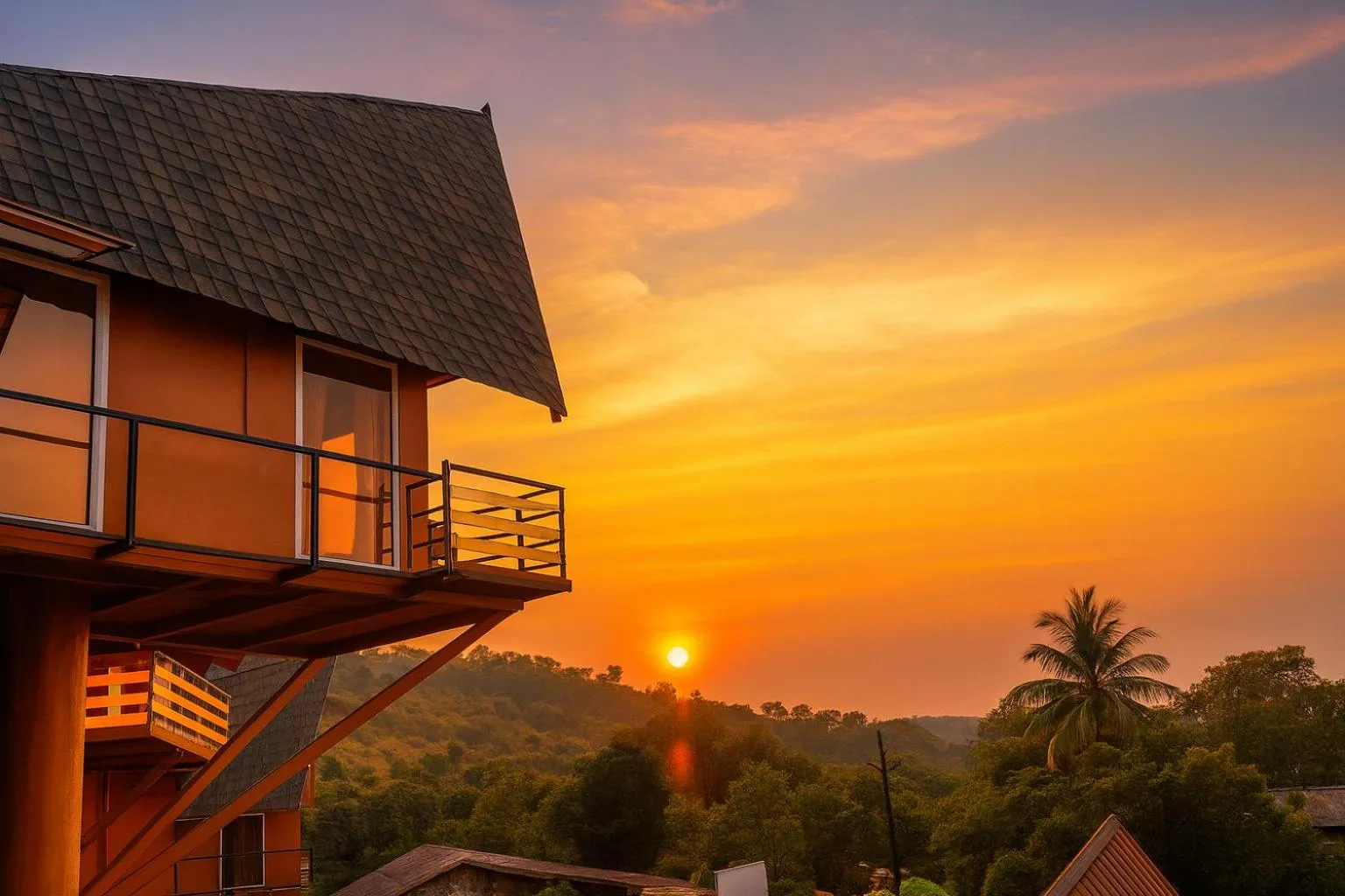 Sunrise in Rumourss Sky Villa & Resort