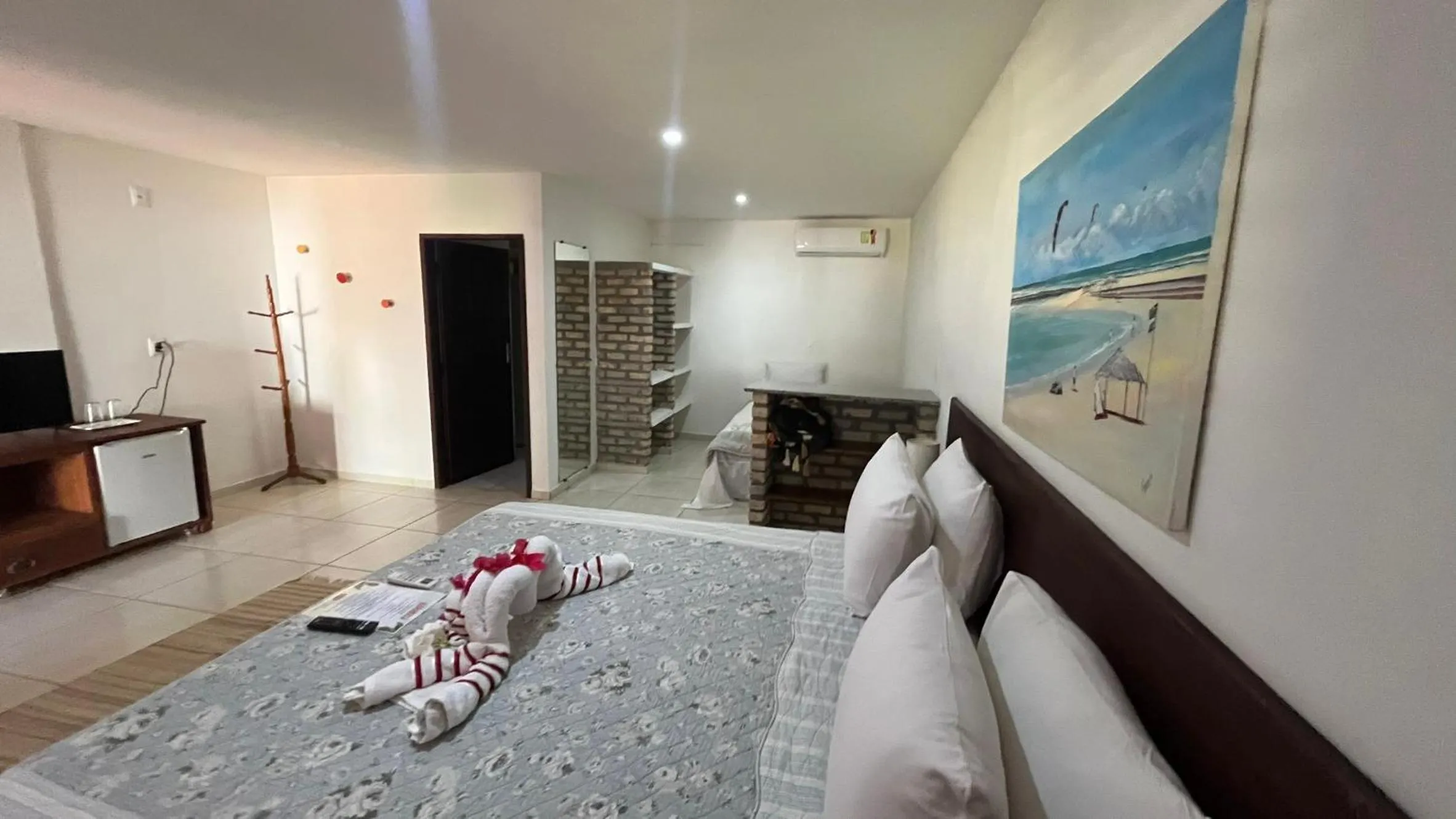 Bed in Recanto da Praia Pousada