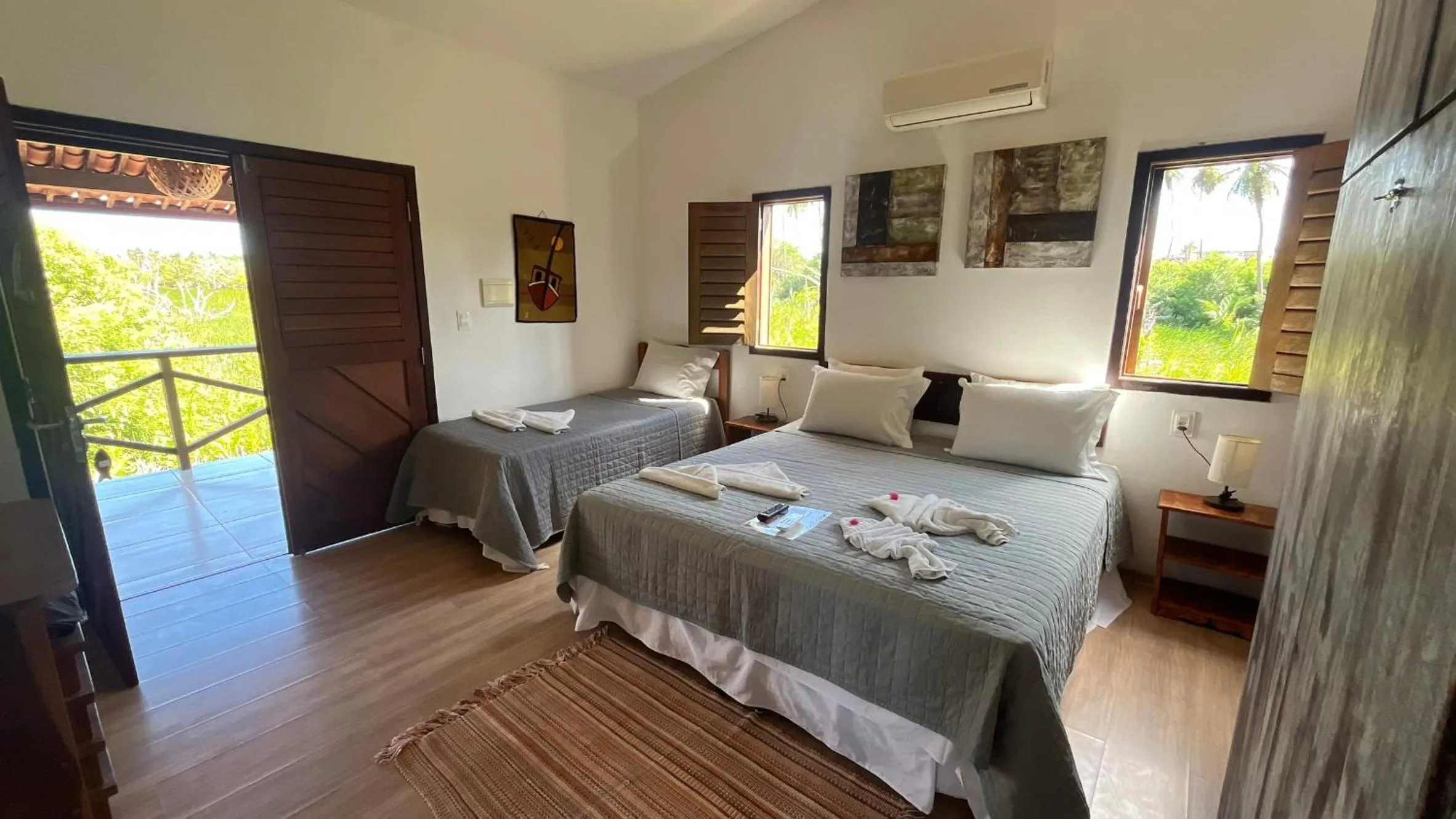 Bed in Recanto da Praia Pousada