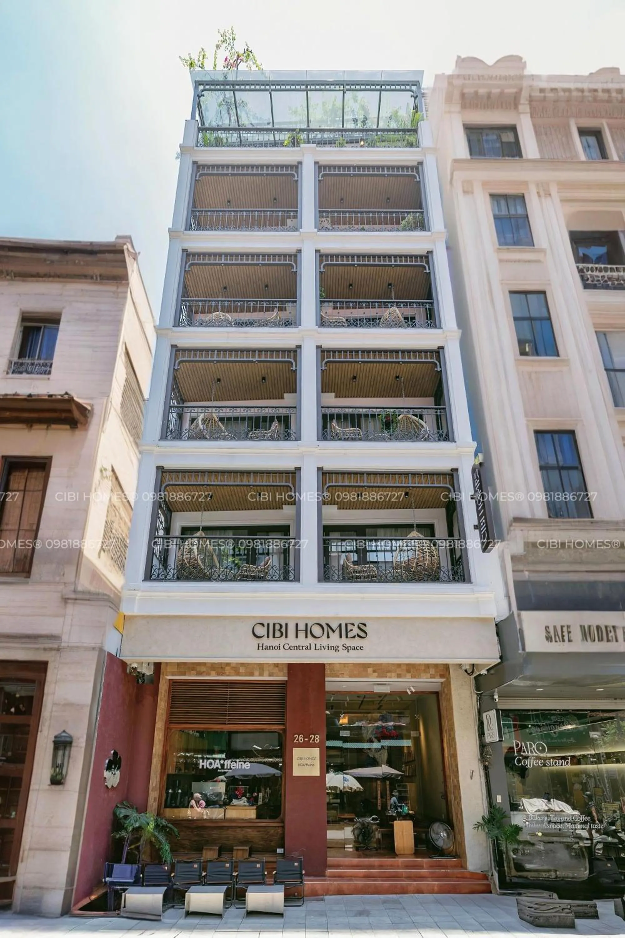 Facade/entrance in CIBI Homes - Hanoi Central Living Space