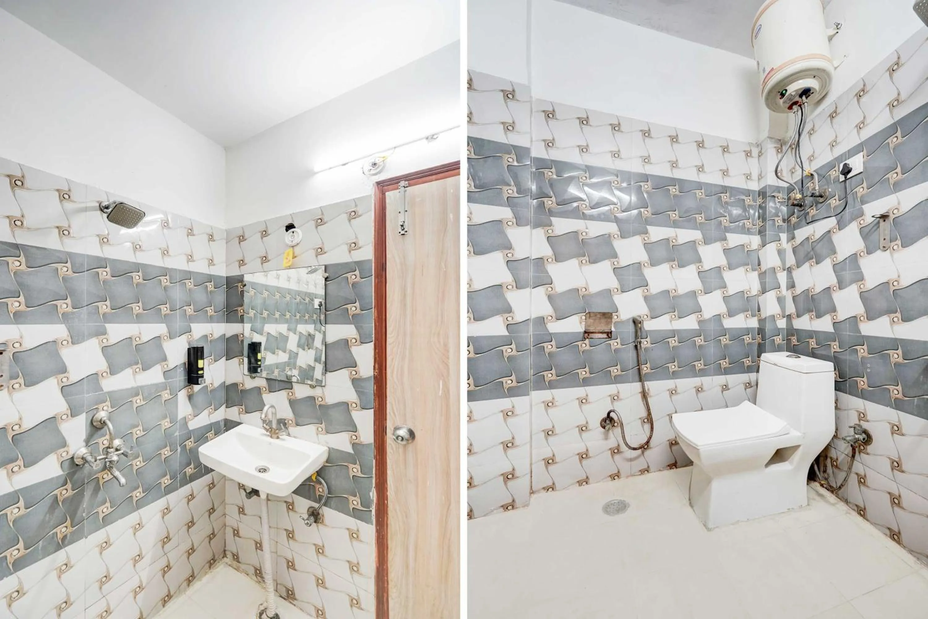 Bathroom in Hotel O Noida Sector 16 Metro Station