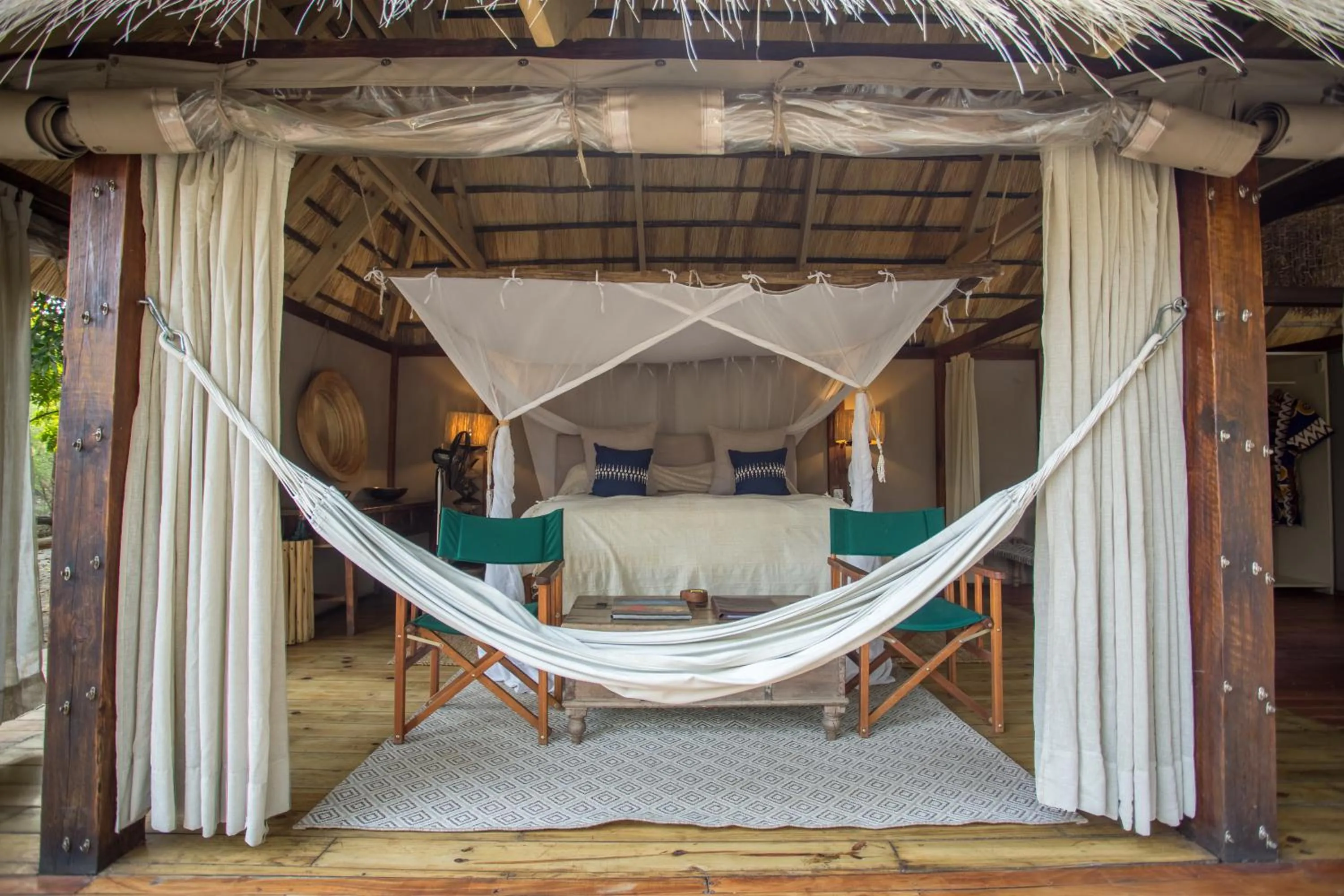 Bedroom in Sindabezi Island Camp