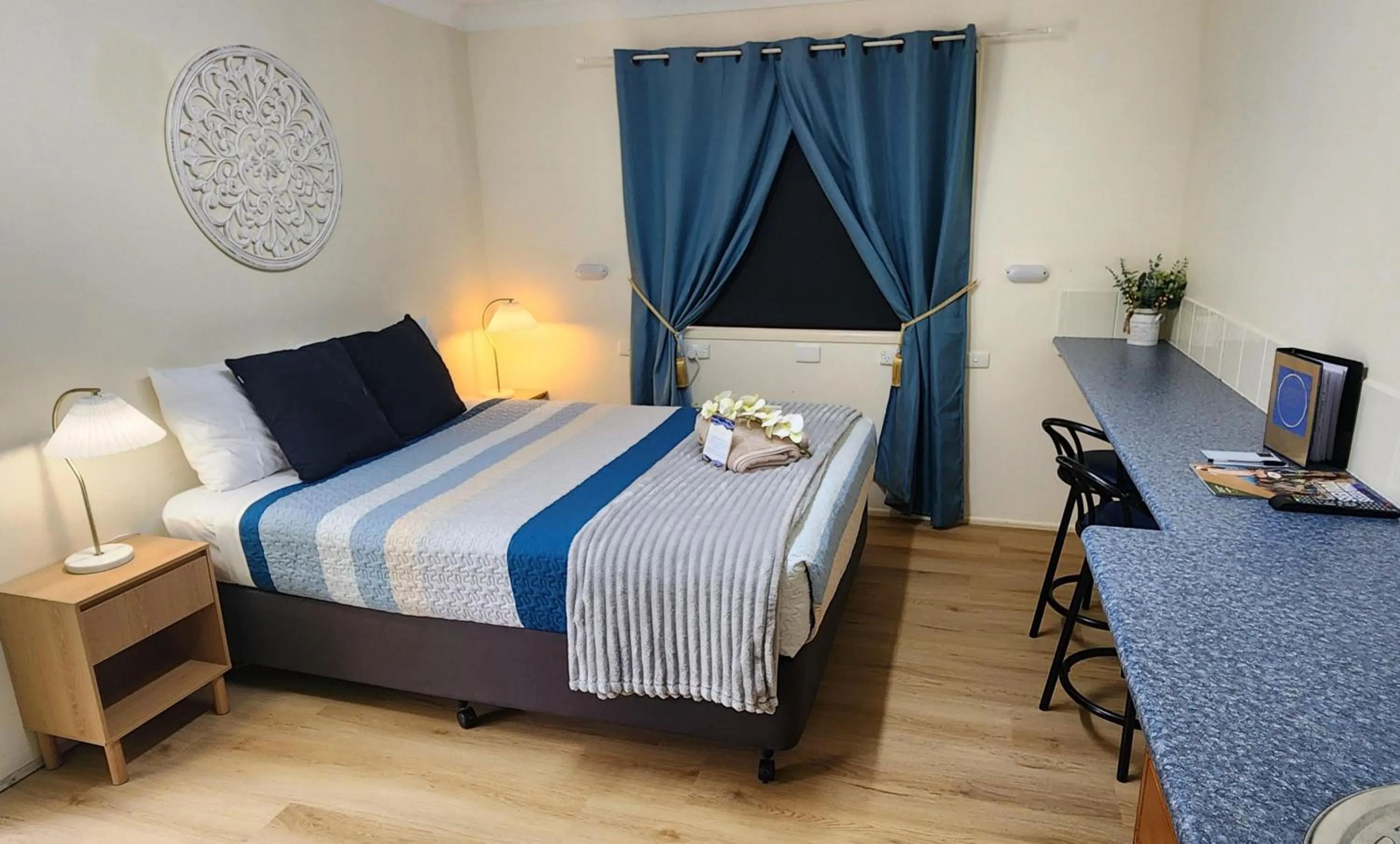 Bed in Gold City Motel