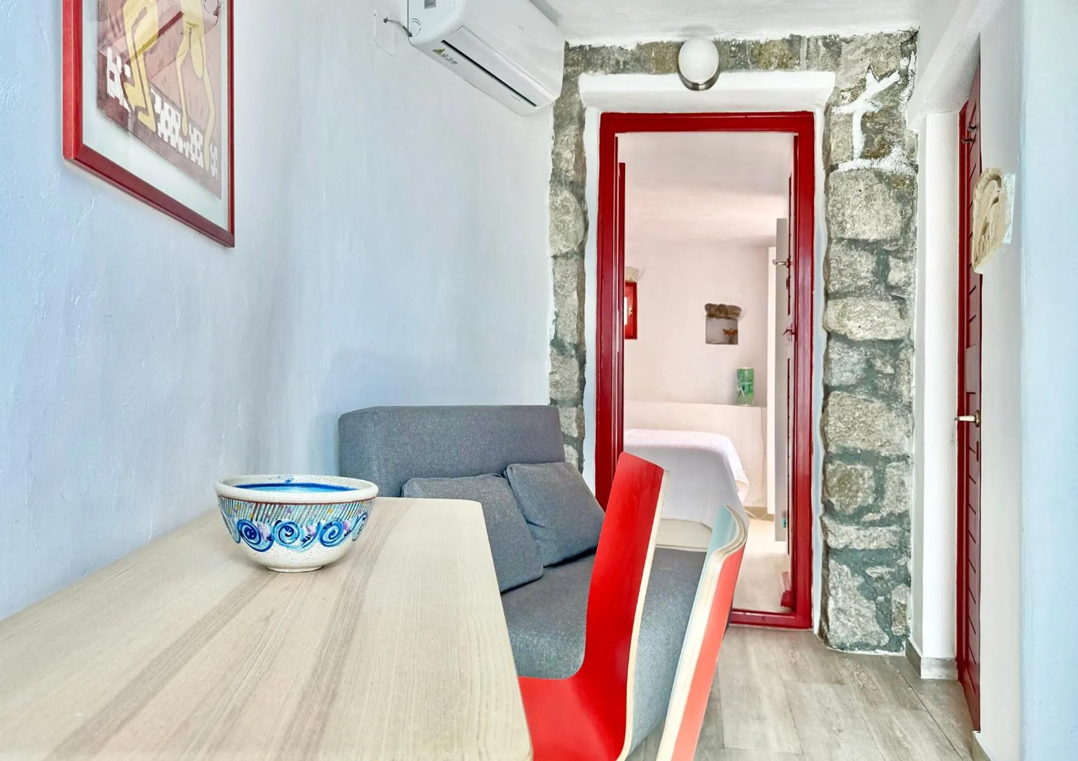Seating area in Mykonos Love Nest