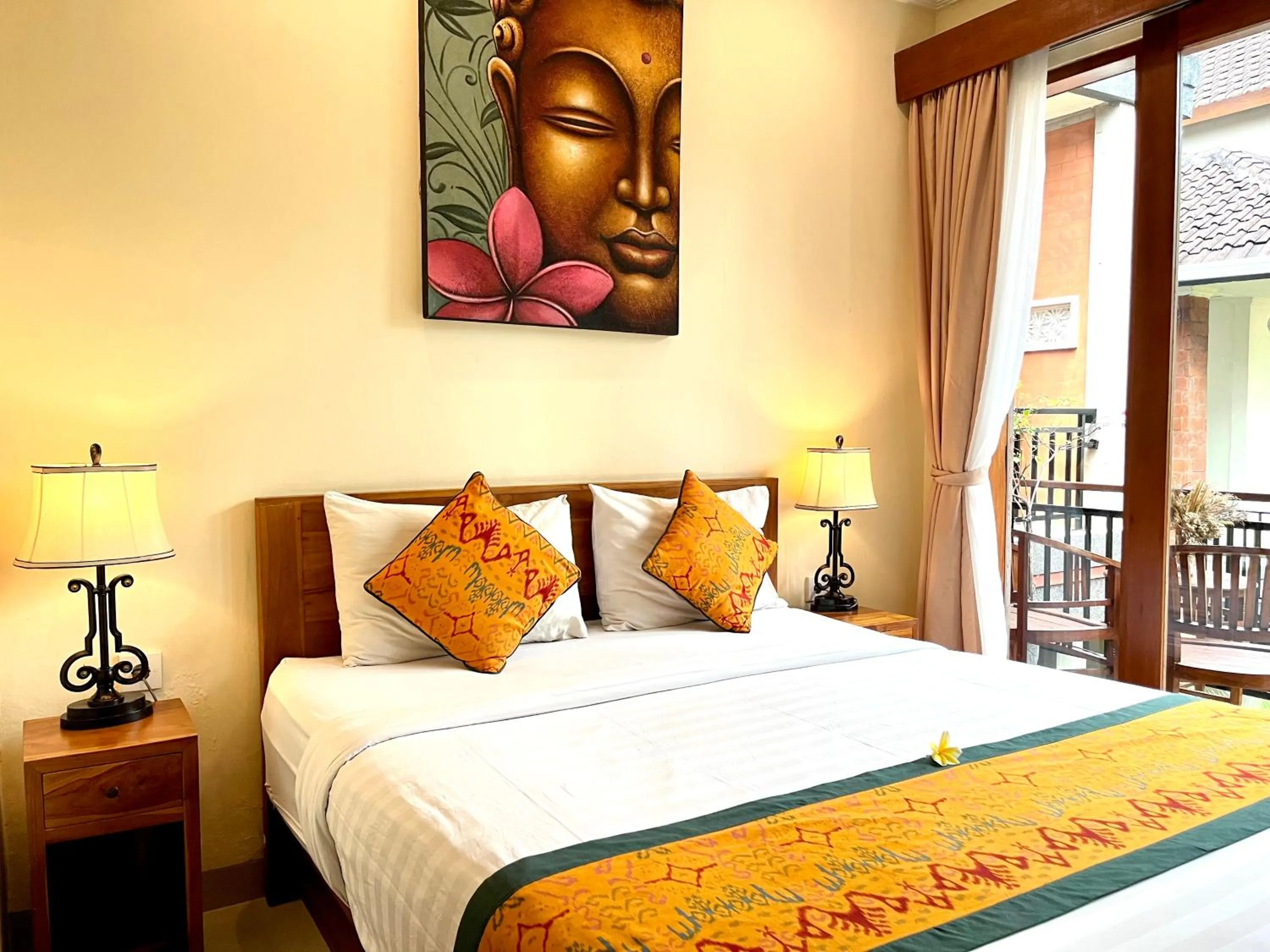 Bed in Tebesaya Homestay Ubud