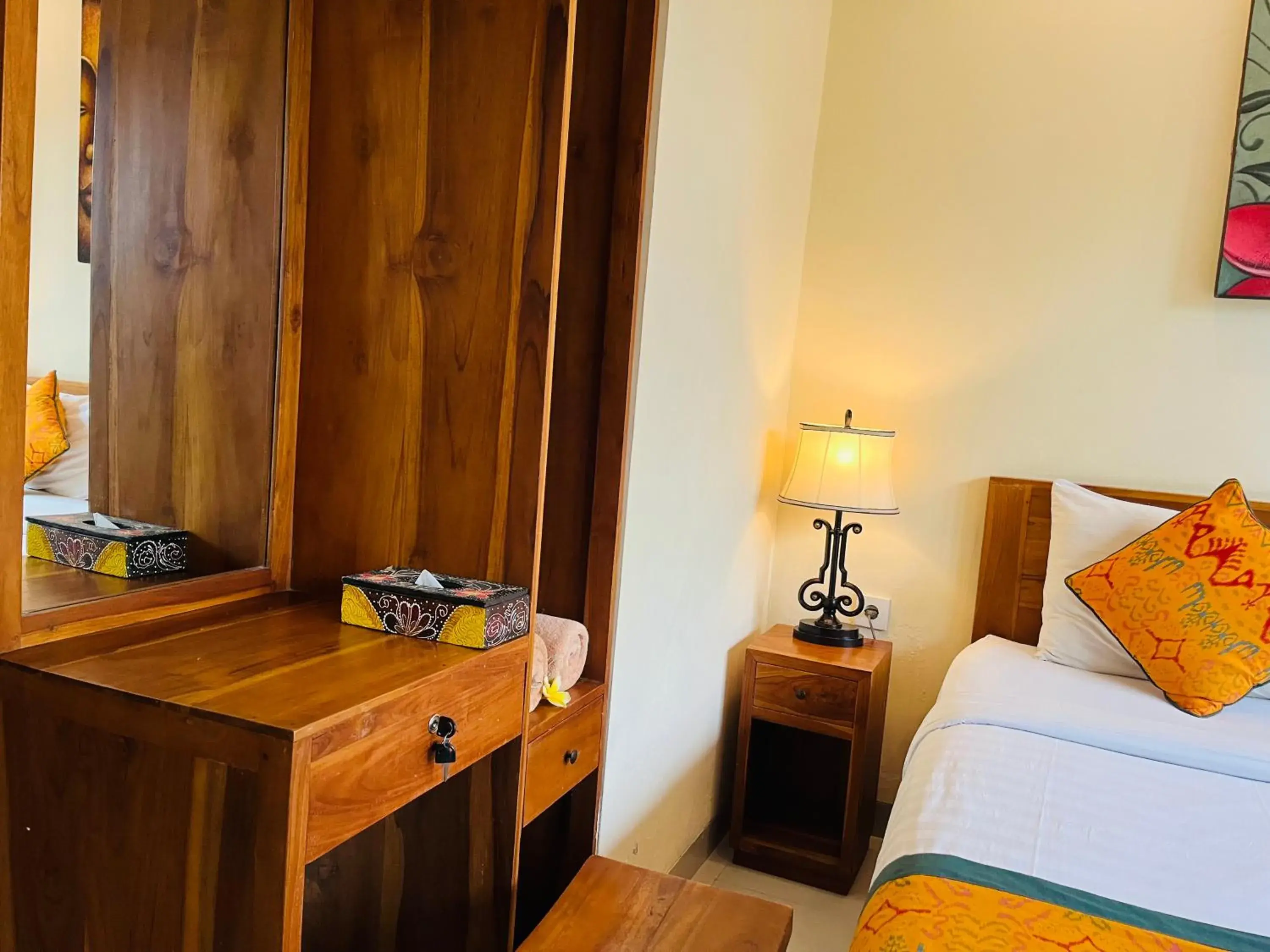 Bed in Tebesaya Homestay Ubud Bed in Tebesaya Homestay Ubud