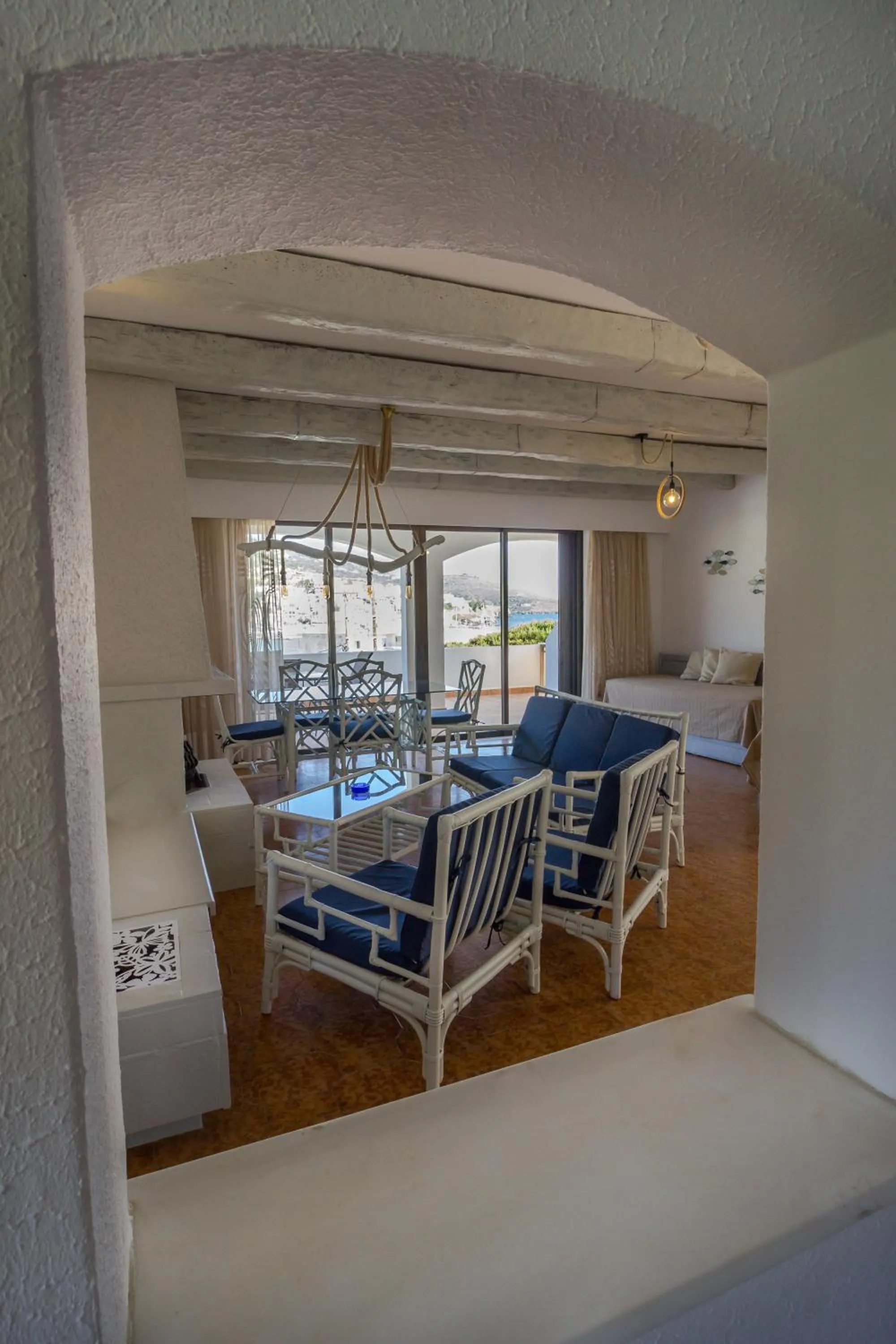 Living room in Blue Era Apartments