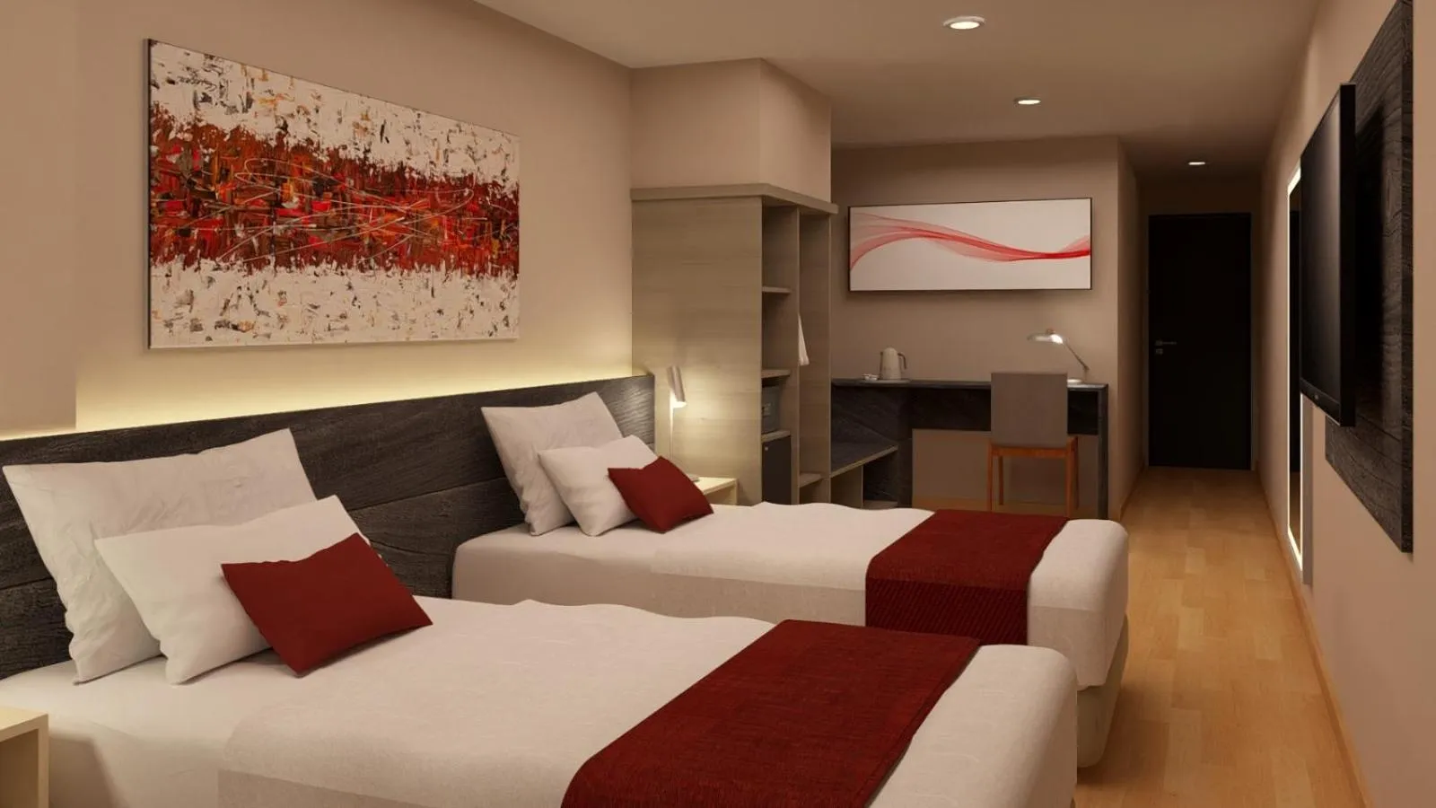 Bed in Ramada Suites by Wyndham Asuncion Aeropuerto