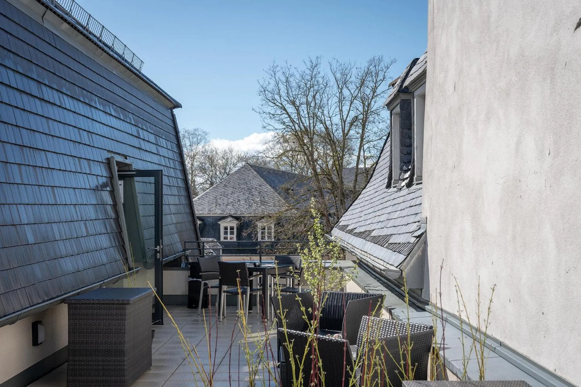 Balcony/Terrace in Gästehaus am Schloss