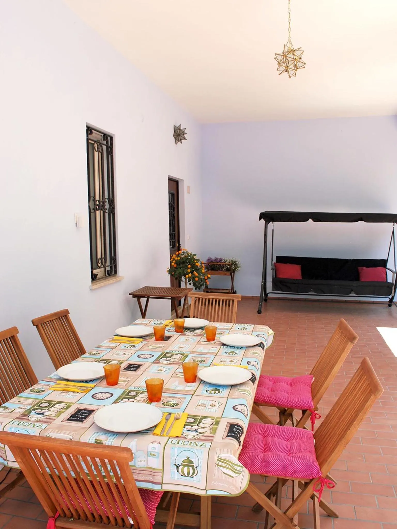 Patio, Bed in B&B Villa Paradiso