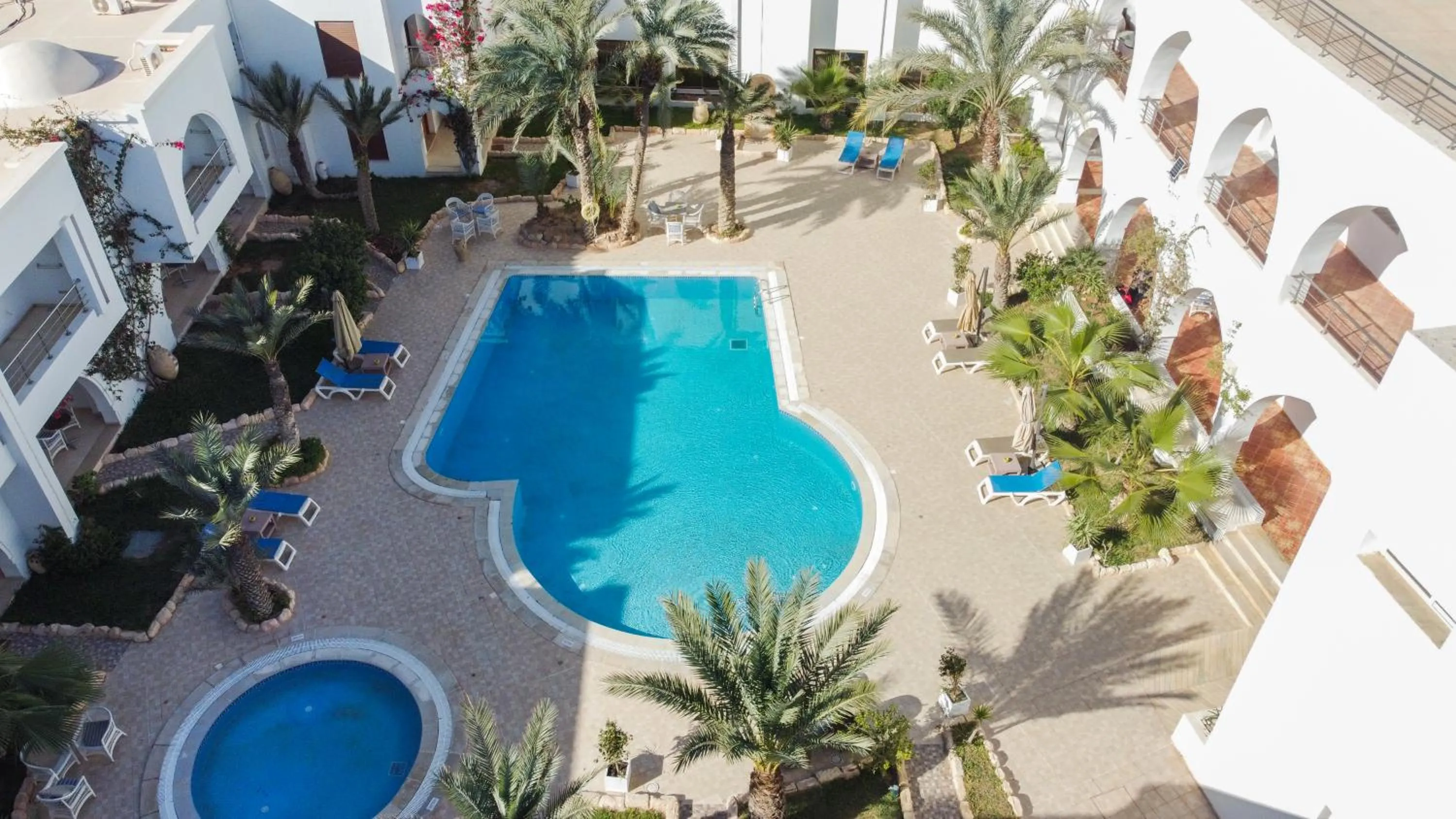 Pool view in Palm Djerba Suites