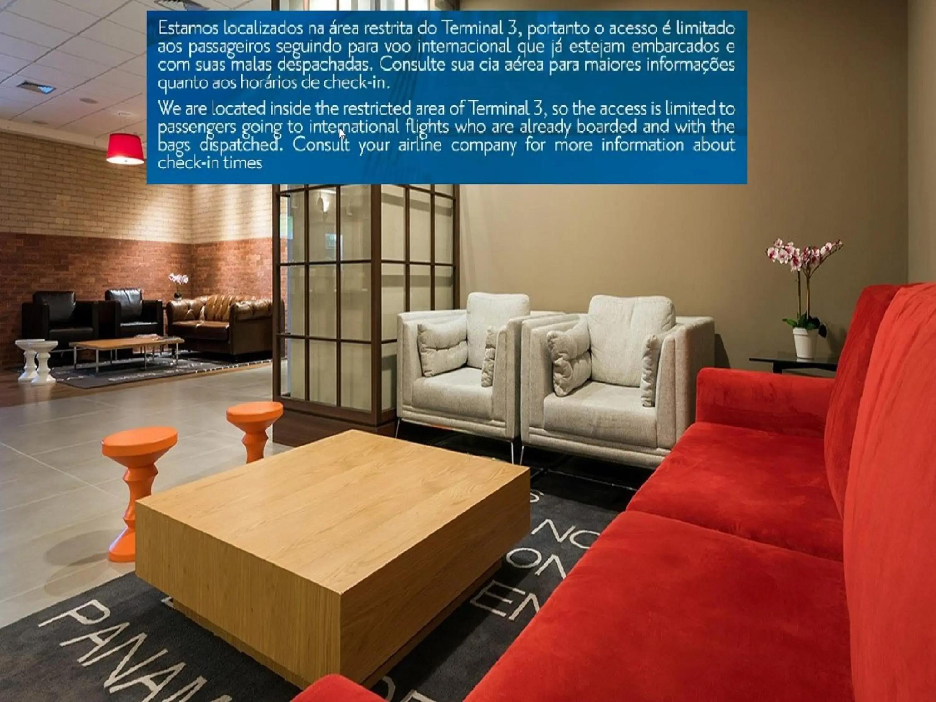 Lounge or bar in TRYP BY WYNDHAM São Paulo Airport - Hotel de Transito Terminal 3 -Lado Ar - Área restrita á passageiros já embarcados - Piso 1 Lounge or bar in TRYP BY WYNDHAM São Paulo Airport - Hotel de Transito Terminal 3 -Lado Ar - Área restrita á passageiros já embarcados - Piso 1