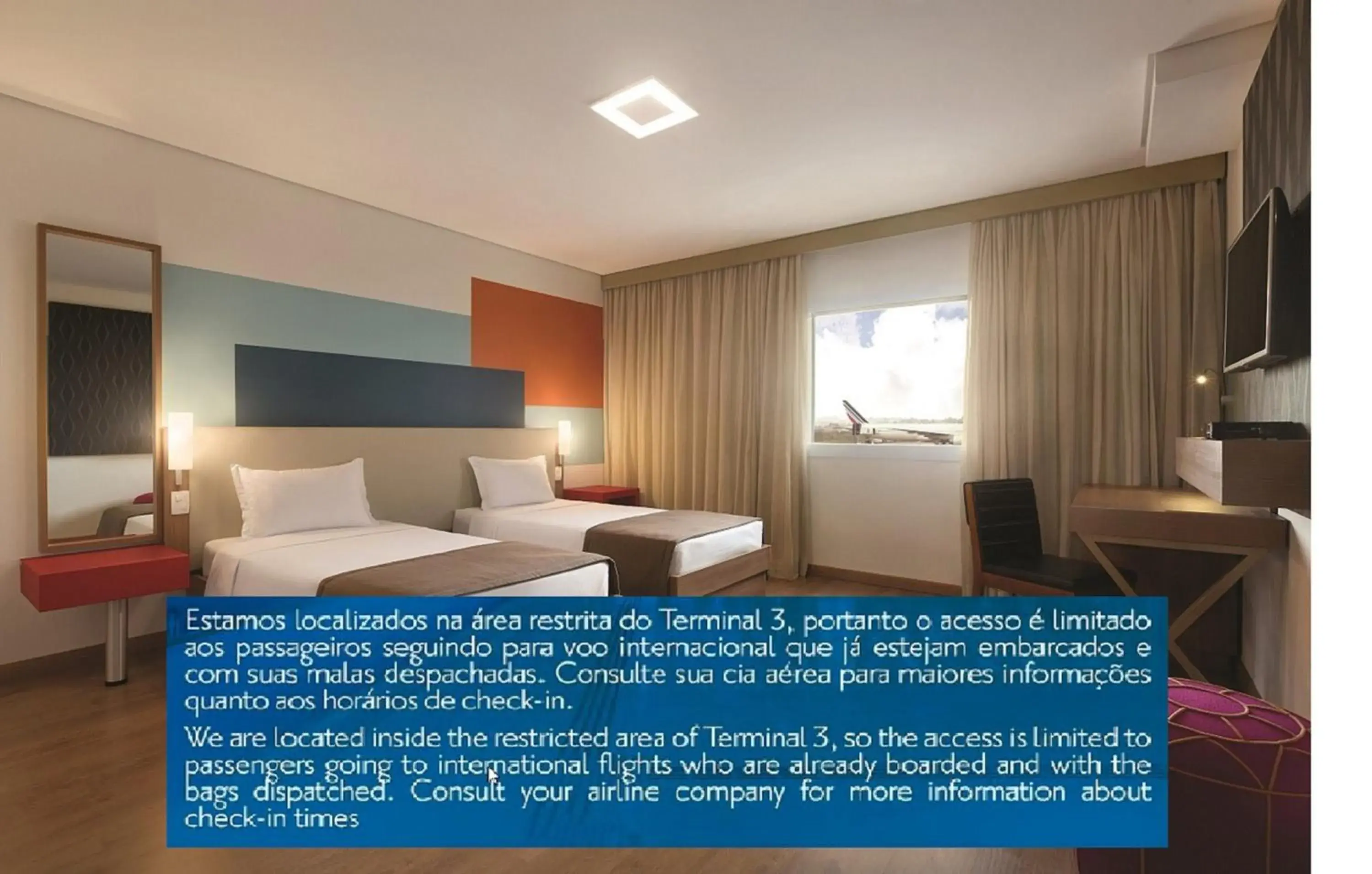 Bed in TRYP BY WYNDHAM São Paulo Airport - Hotel de Transito Terminal 3 -Lado Ar - Área restrita á passageiros já embarcados - Piso 1 Bed in TRYP BY WYNDHAM São Paulo Airport - Hotel de Transito Terminal 3 -Lado Ar - Área restrita á passageiros já embarcados - Piso 1