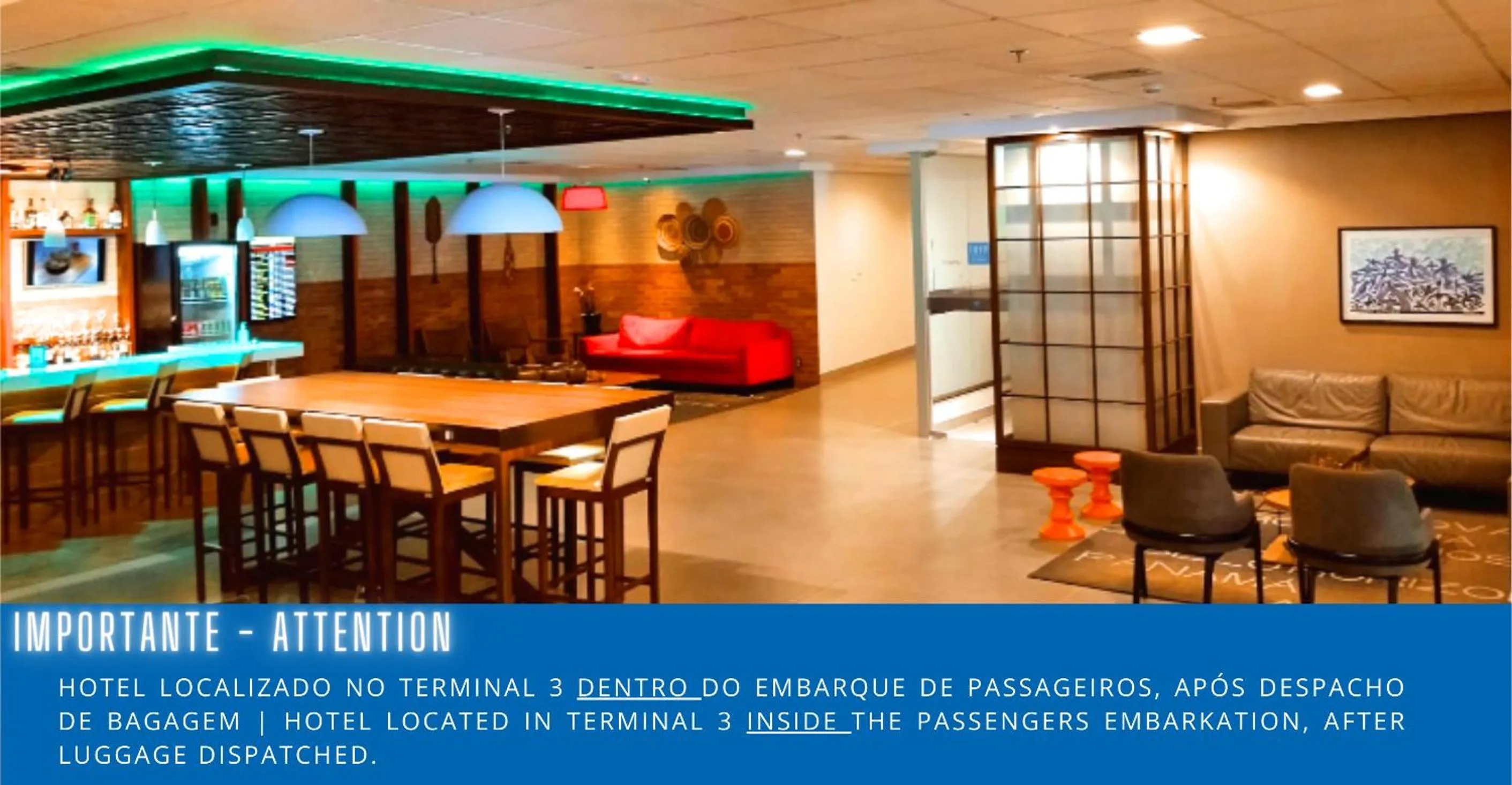 Seating area in TRYP BY WYNDHAM São Paulo Airport - Hotel de Transito Terminal 3 -Lado Ar - Área restrita á passageiros já embarcados - Piso 1