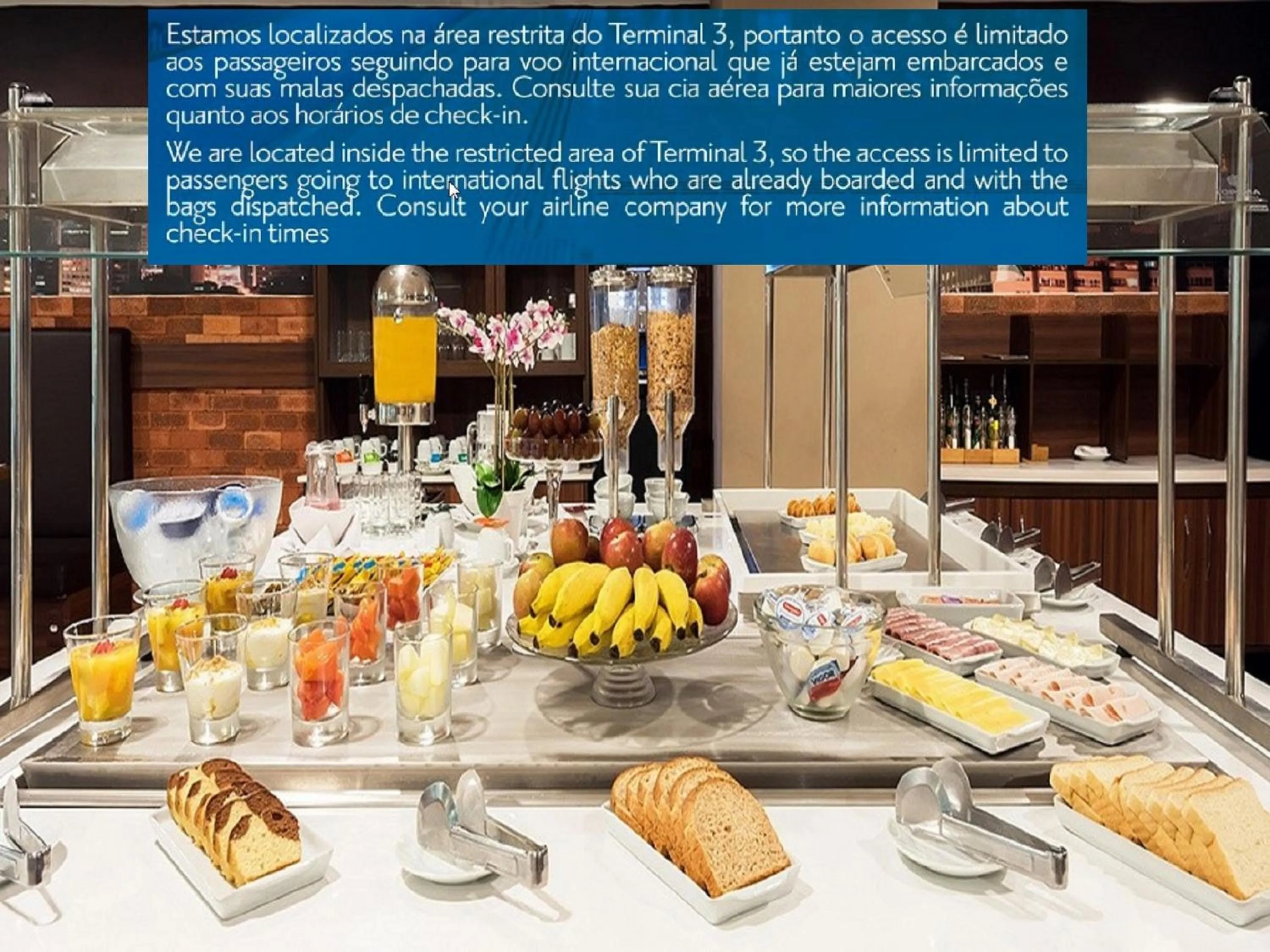 Restaurant/places to eat in TRYP BY WYNDHAM São Paulo Airport - Hotel de Transito Terminal 3 -Lado Ar - Área restrita á passageiros já embarcados - Piso 1