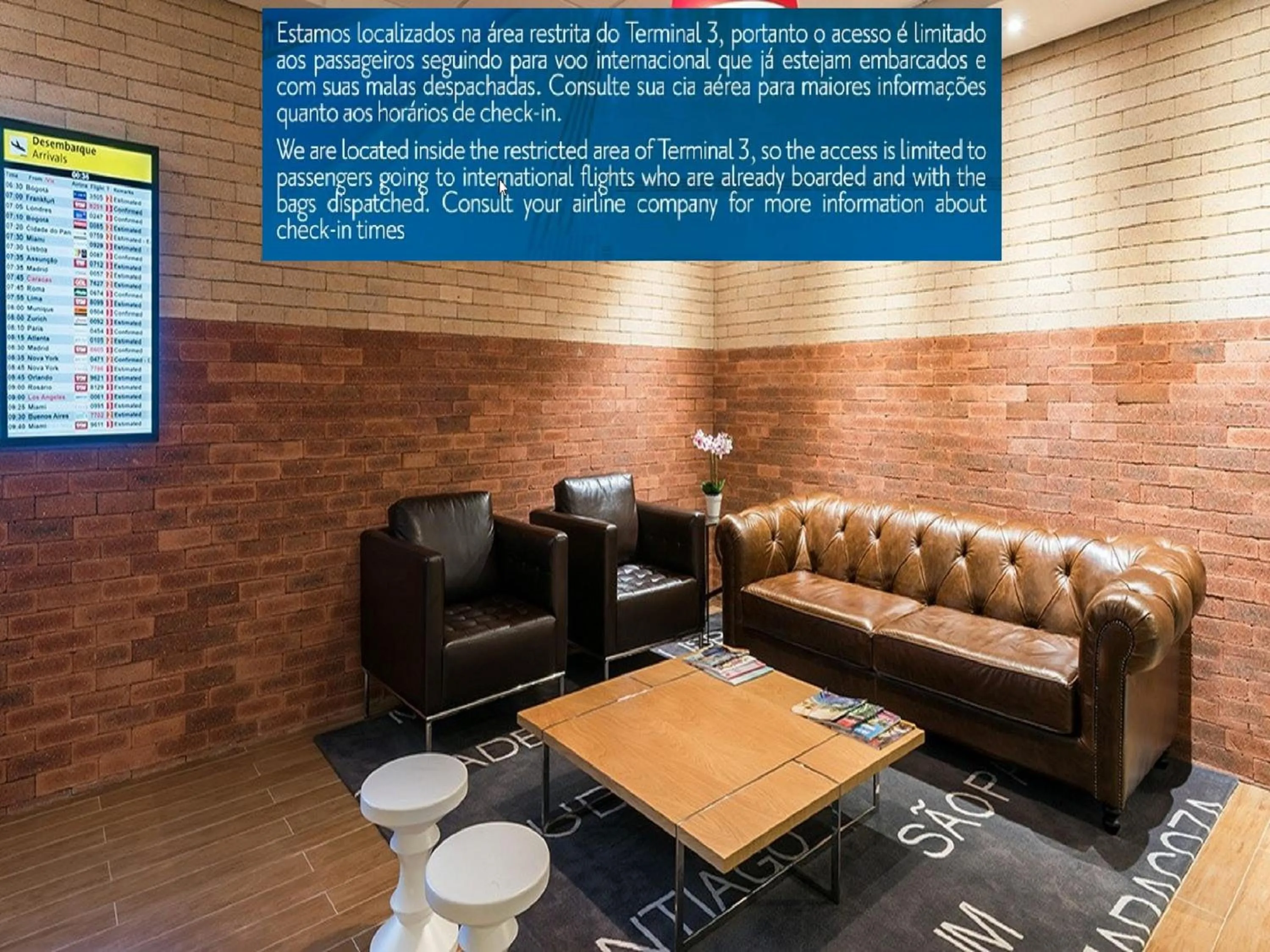 Communal lounge/ TV room in TRYP BY WYNDHAM São Paulo Airport - Hotel de Transito Terminal 3 -Lado Ar - Área restrita á passageiros já embarcados - Piso 1