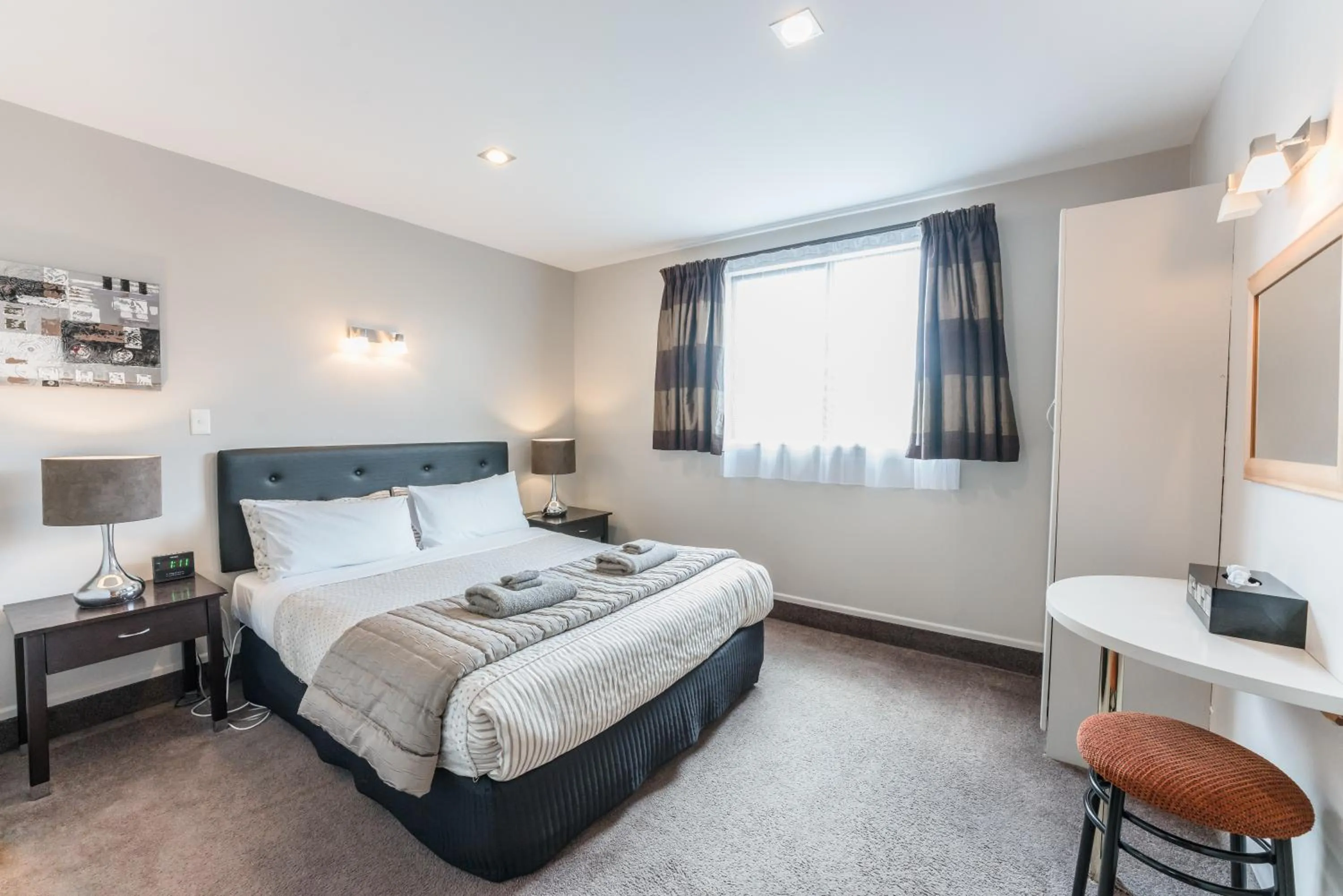 Bed in Strathern Motor Lodge