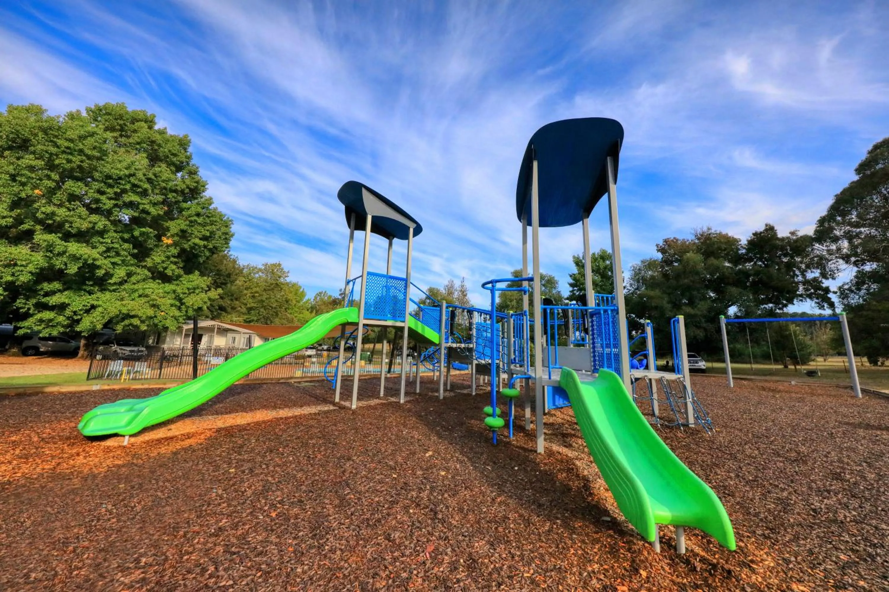Children play ground in Bright Porepunkah Holiday Park