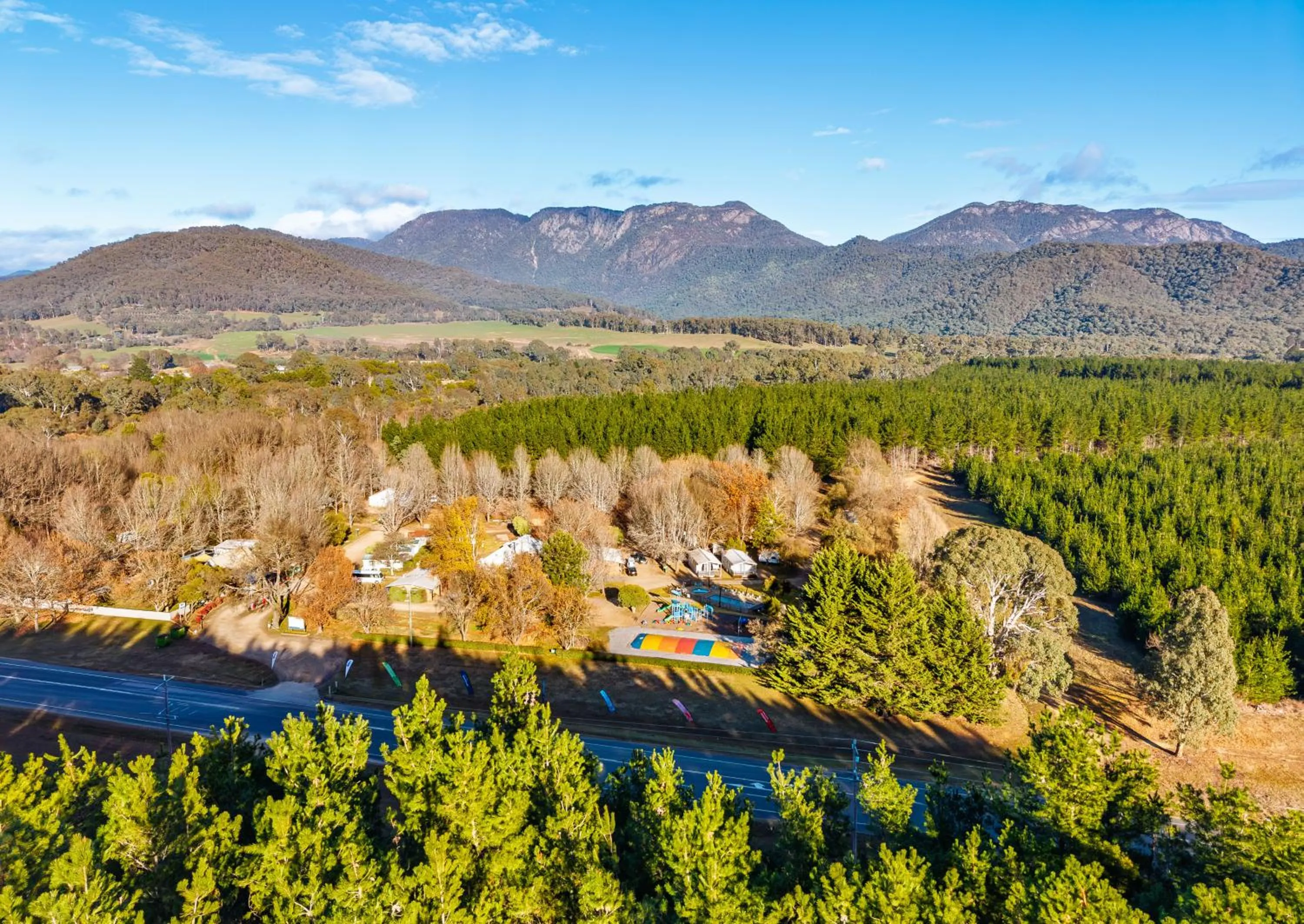 Nearby landmark in Bright Porepunkah Holiday Park