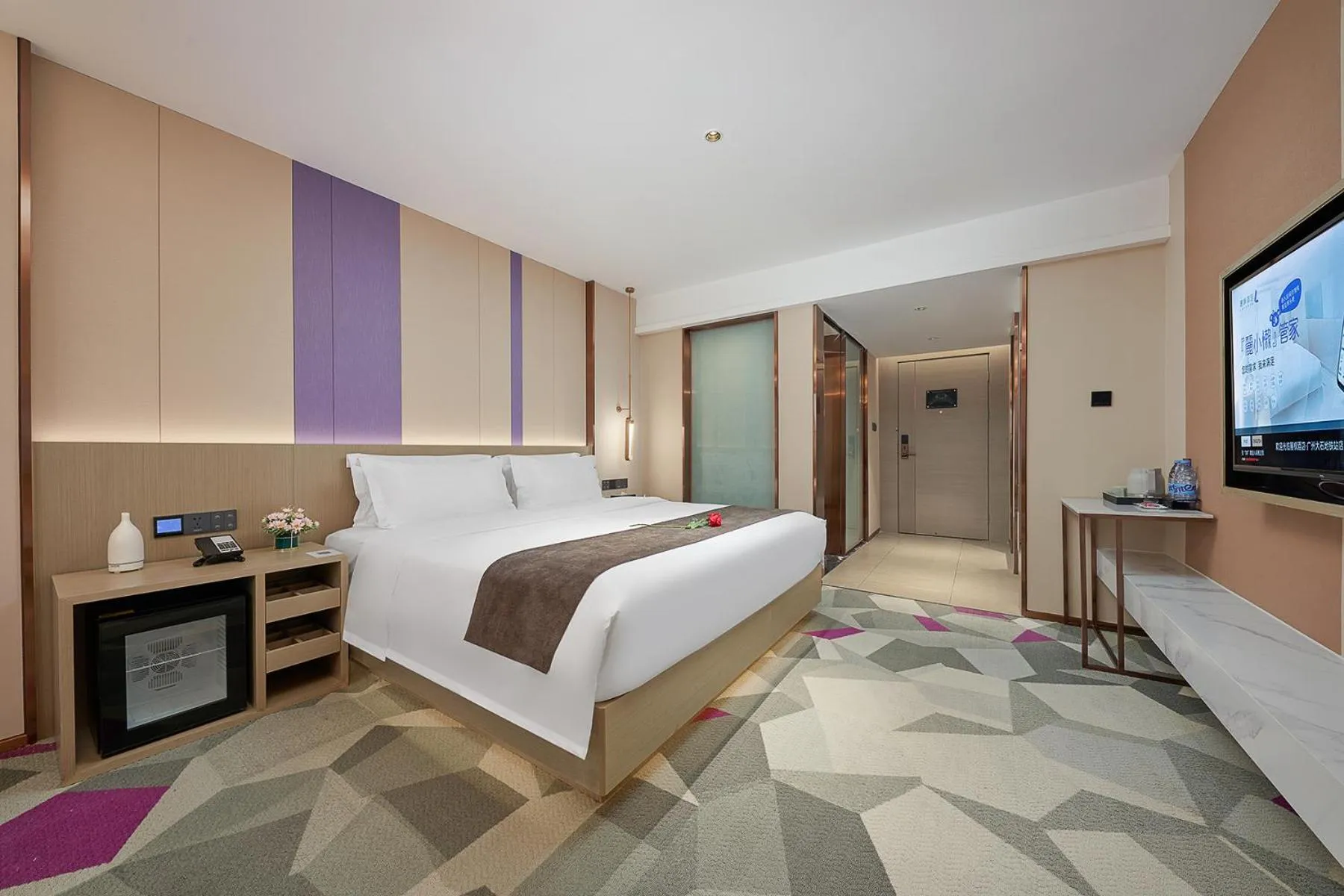 Bedroom, Bed in Lavande Hotels Guangzhou Panyu Hanxi Changlong Dashi Subway Station