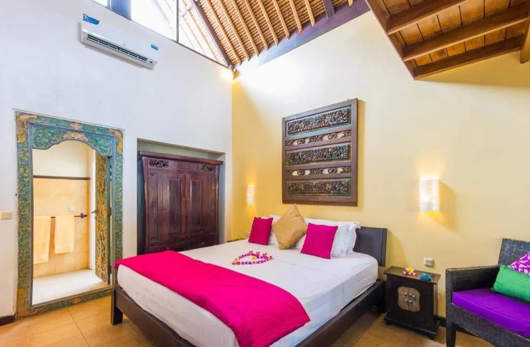 Bedroom, Bed in Life in Amed Beach Hotel