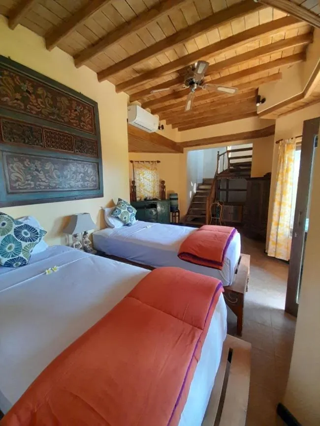 Bedroom, Bed in Life in Amed Beach Hotel