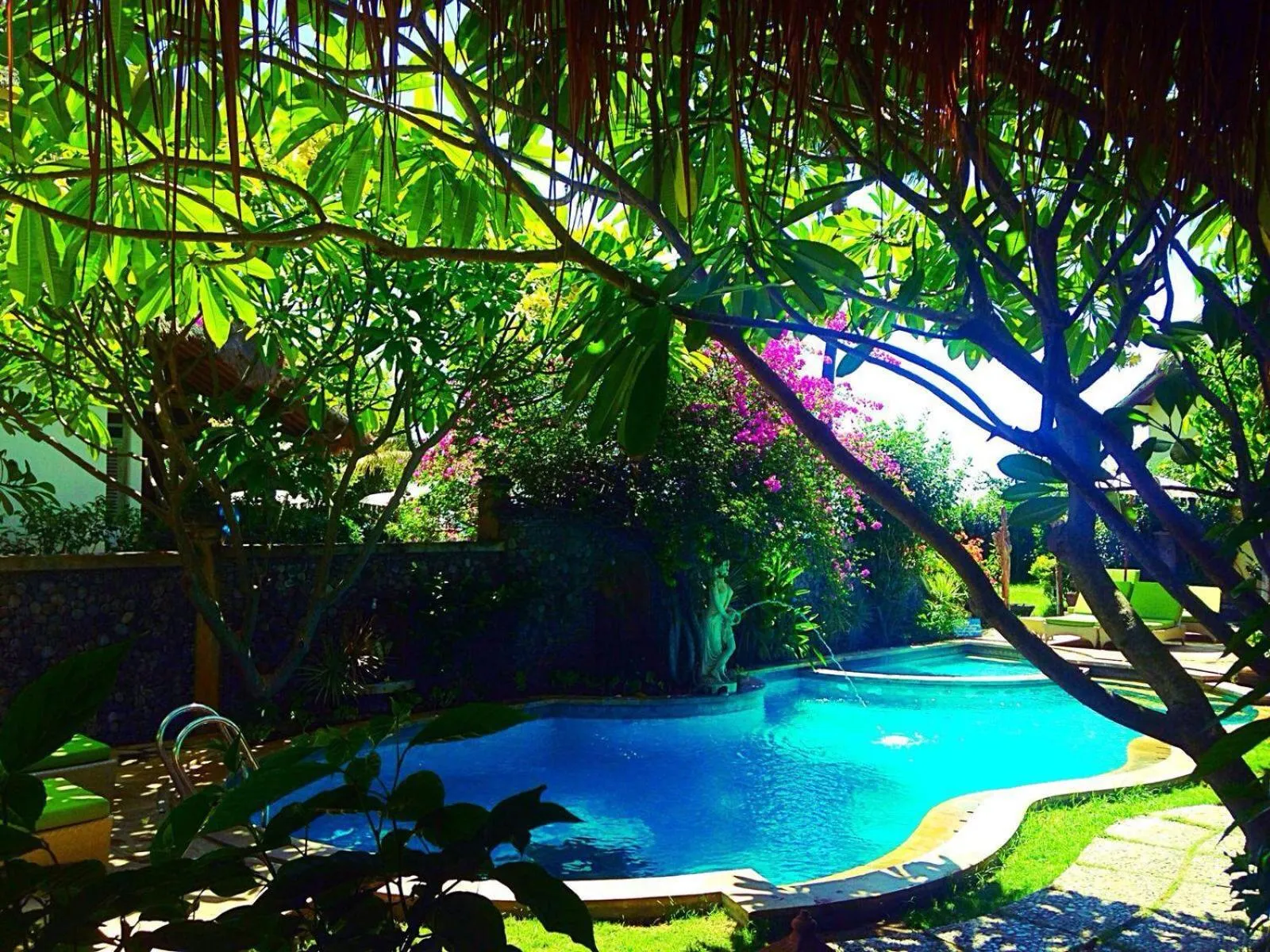 Pool view in Life in Amed Beach Hotel