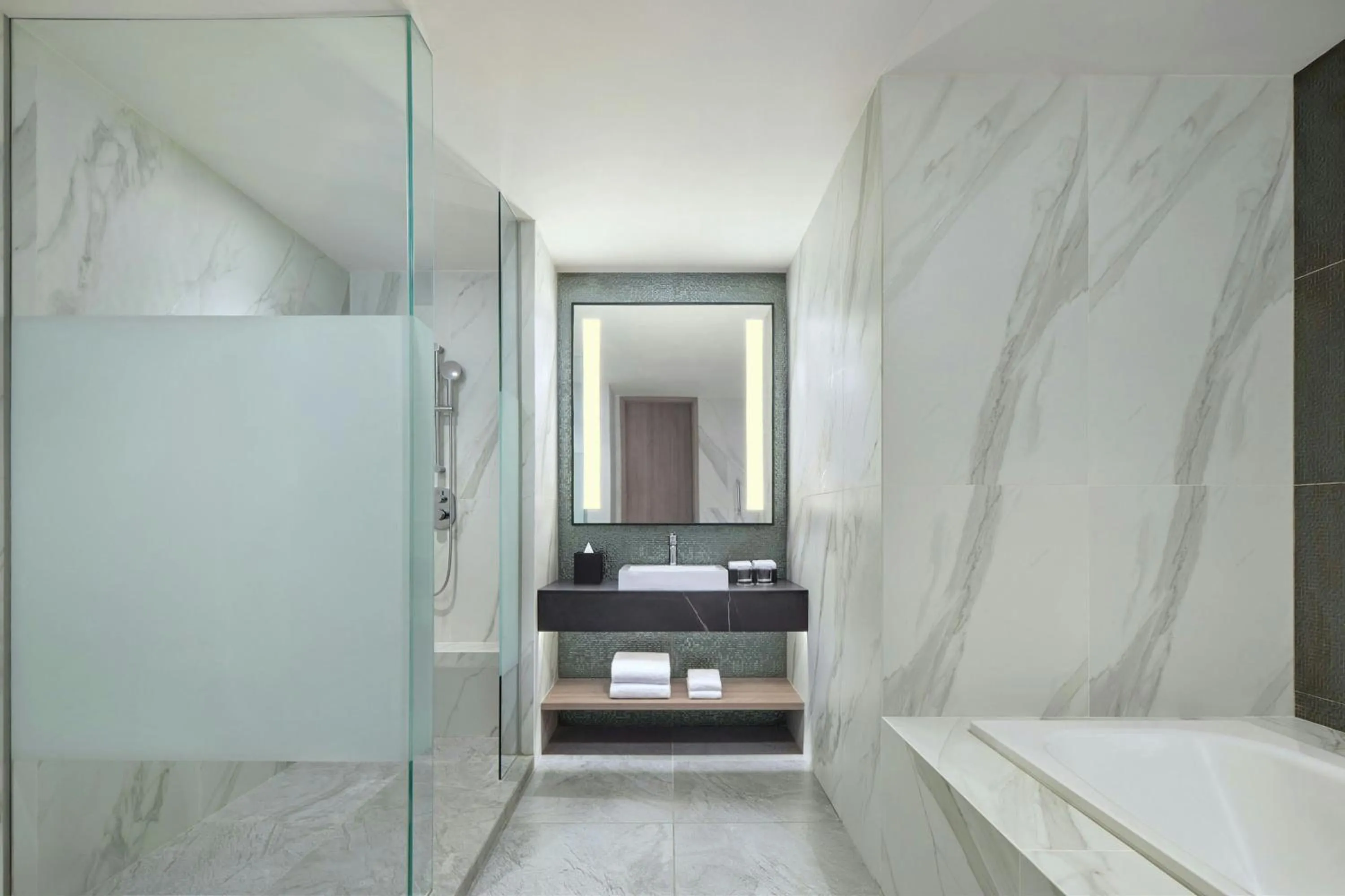 Bathroom, Bed in Four Points by Sheraton Bekasi