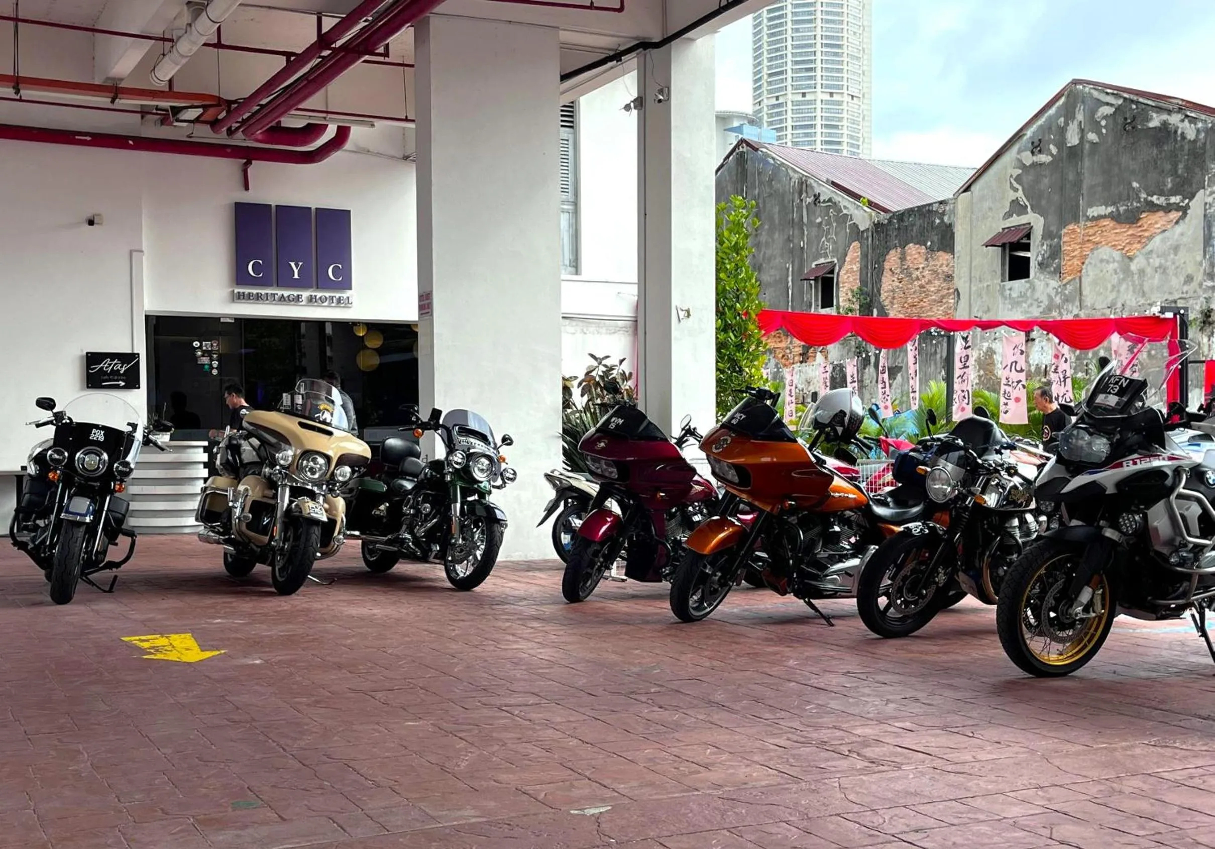 Cycling in C Y C Heritage Hotel