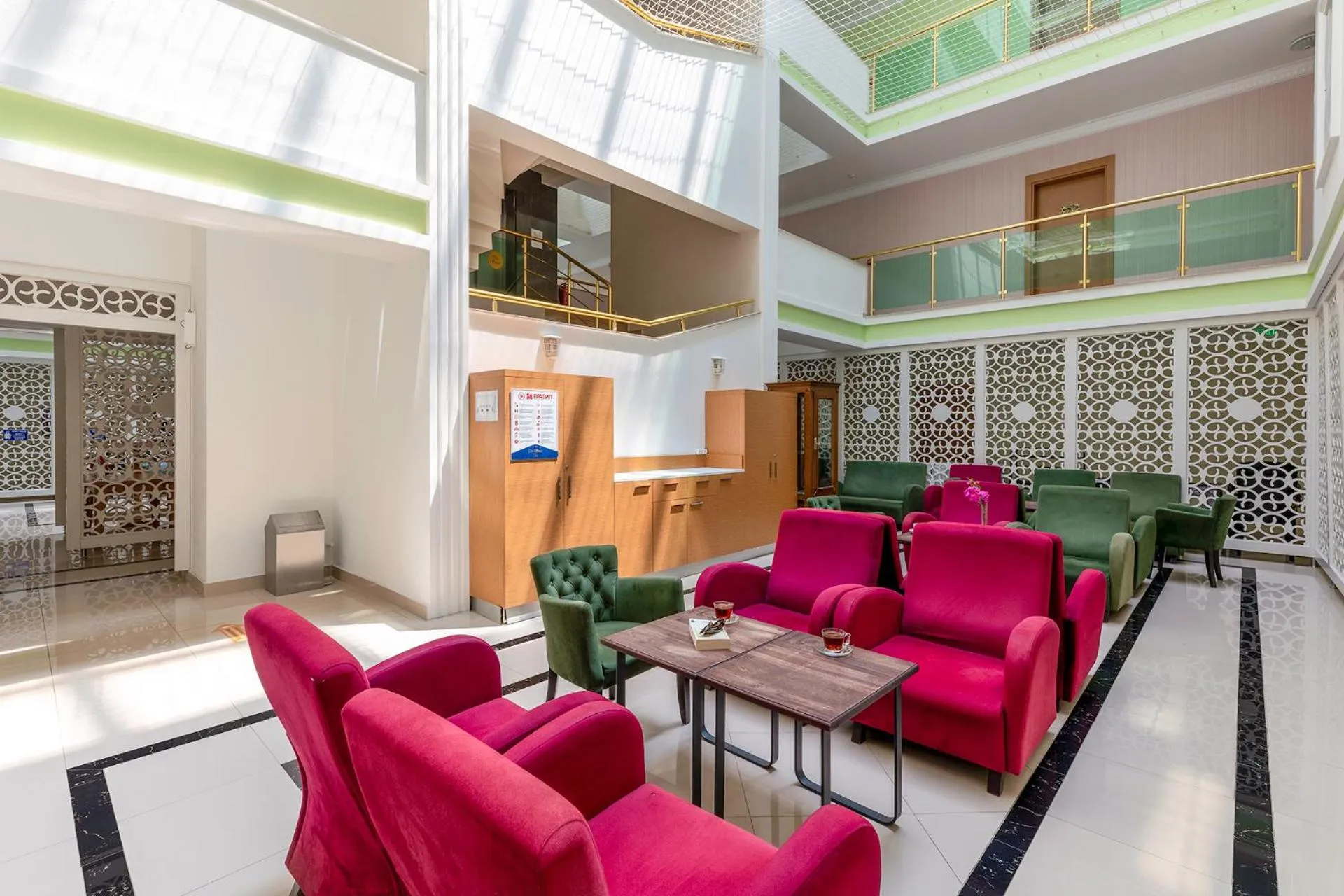 Seating area in The Suites