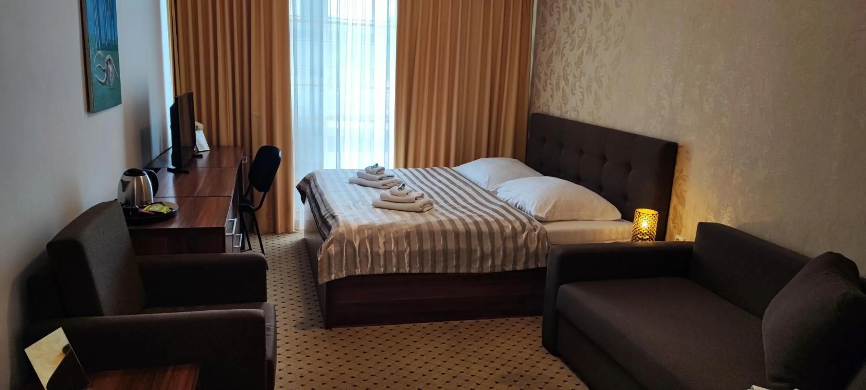 Bed in Hotel Merkur