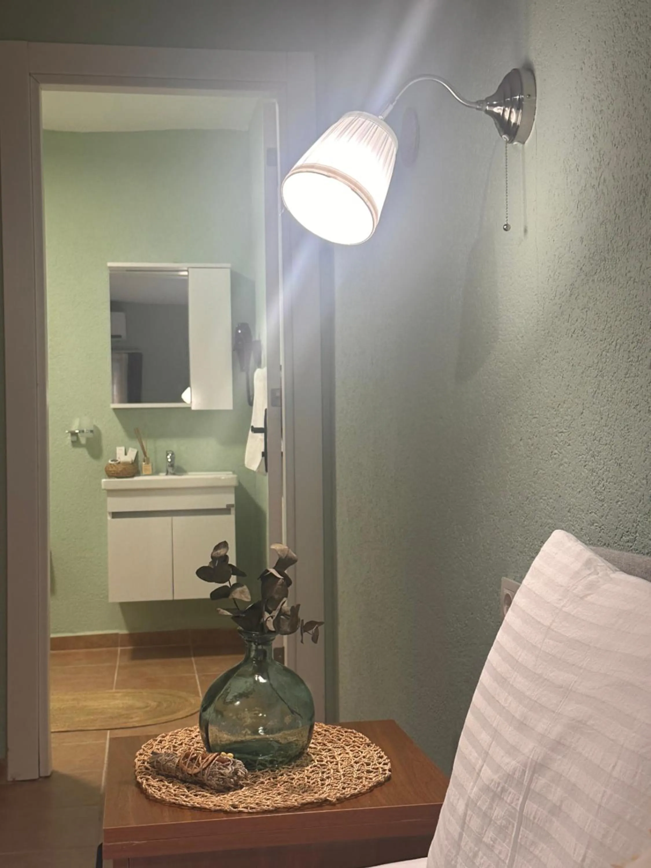 Bathroom, Bed in Hanole Macaron Guest House