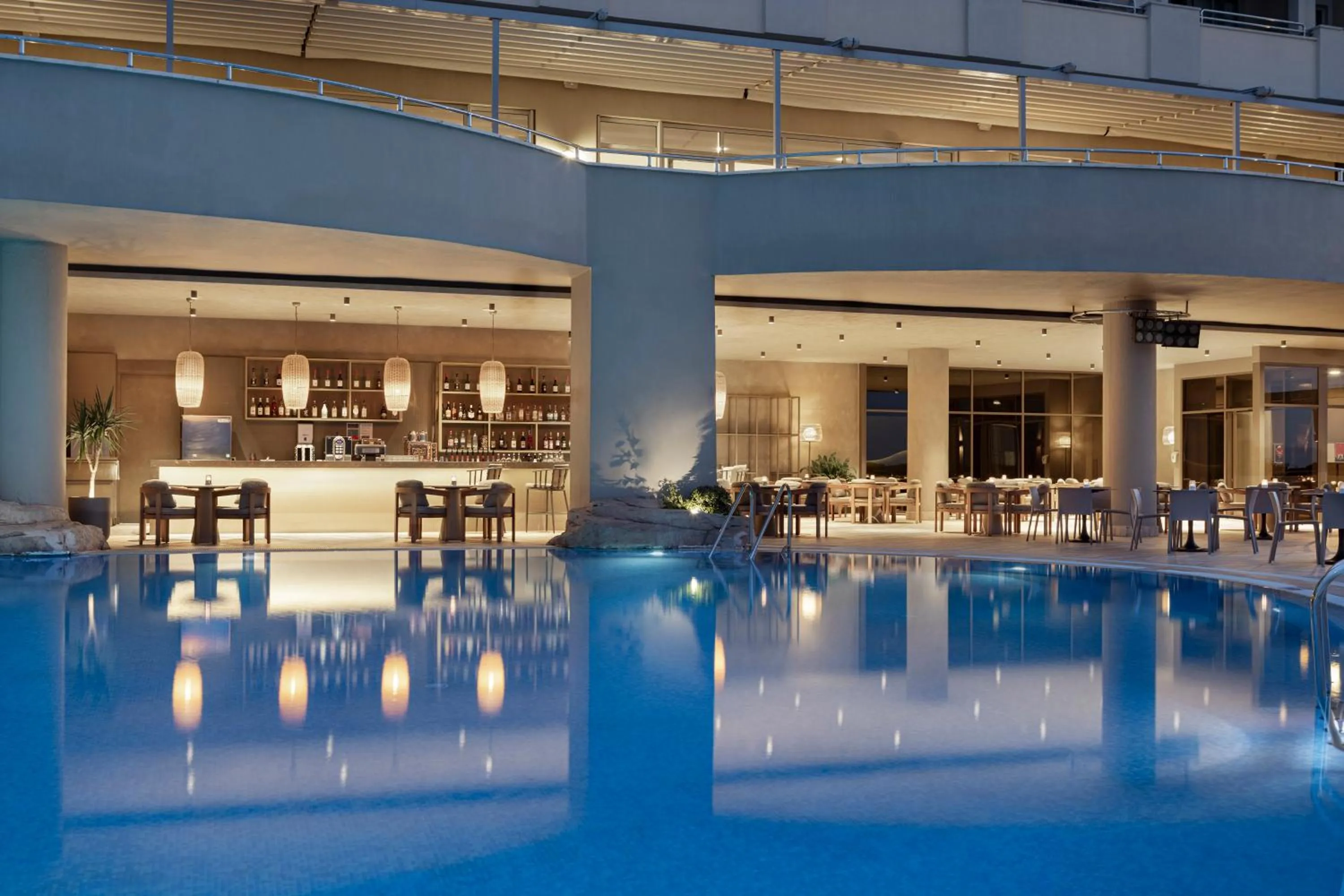 Pool view in Melas Resort Hotel