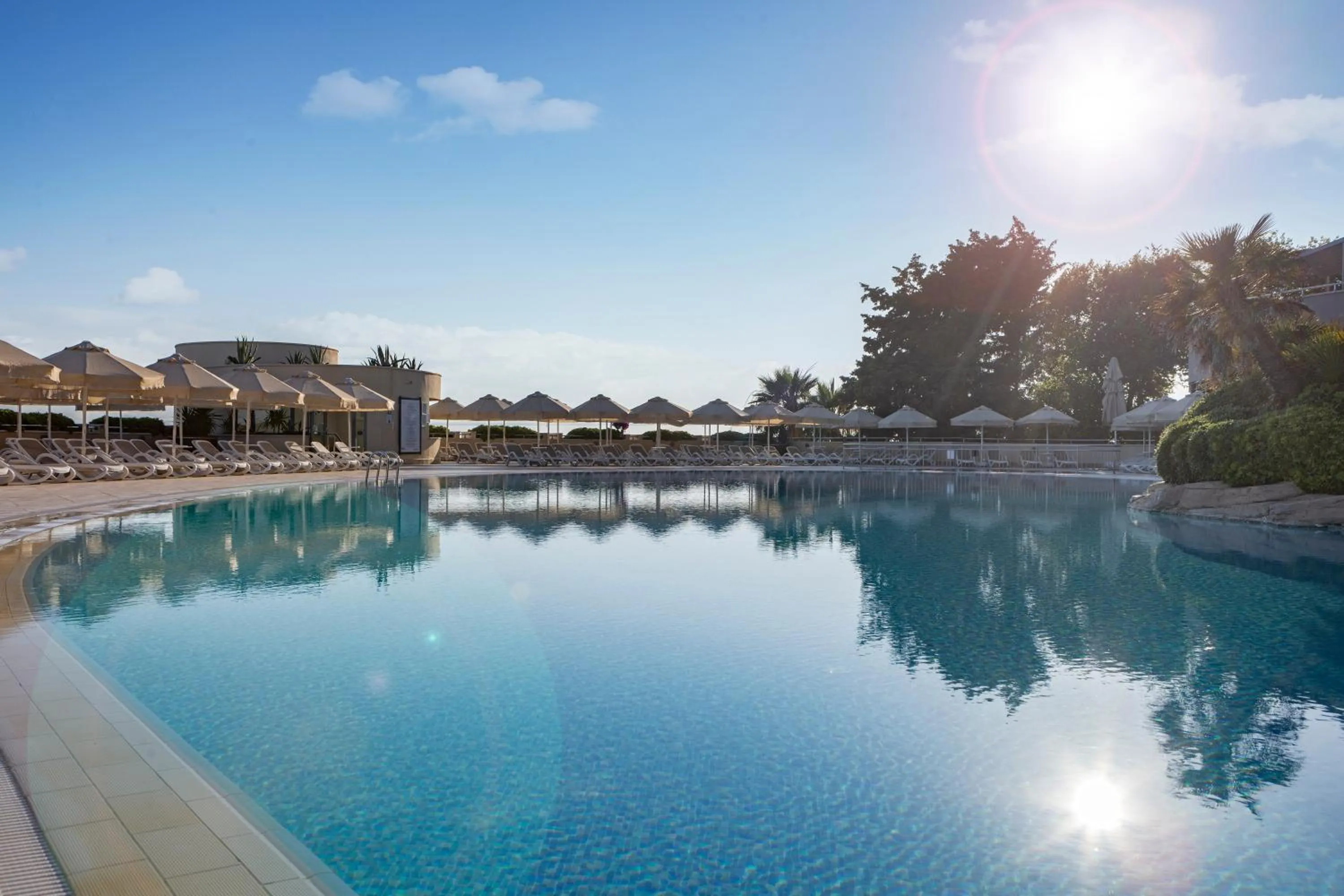 Pool view in Melas Resort Hotel