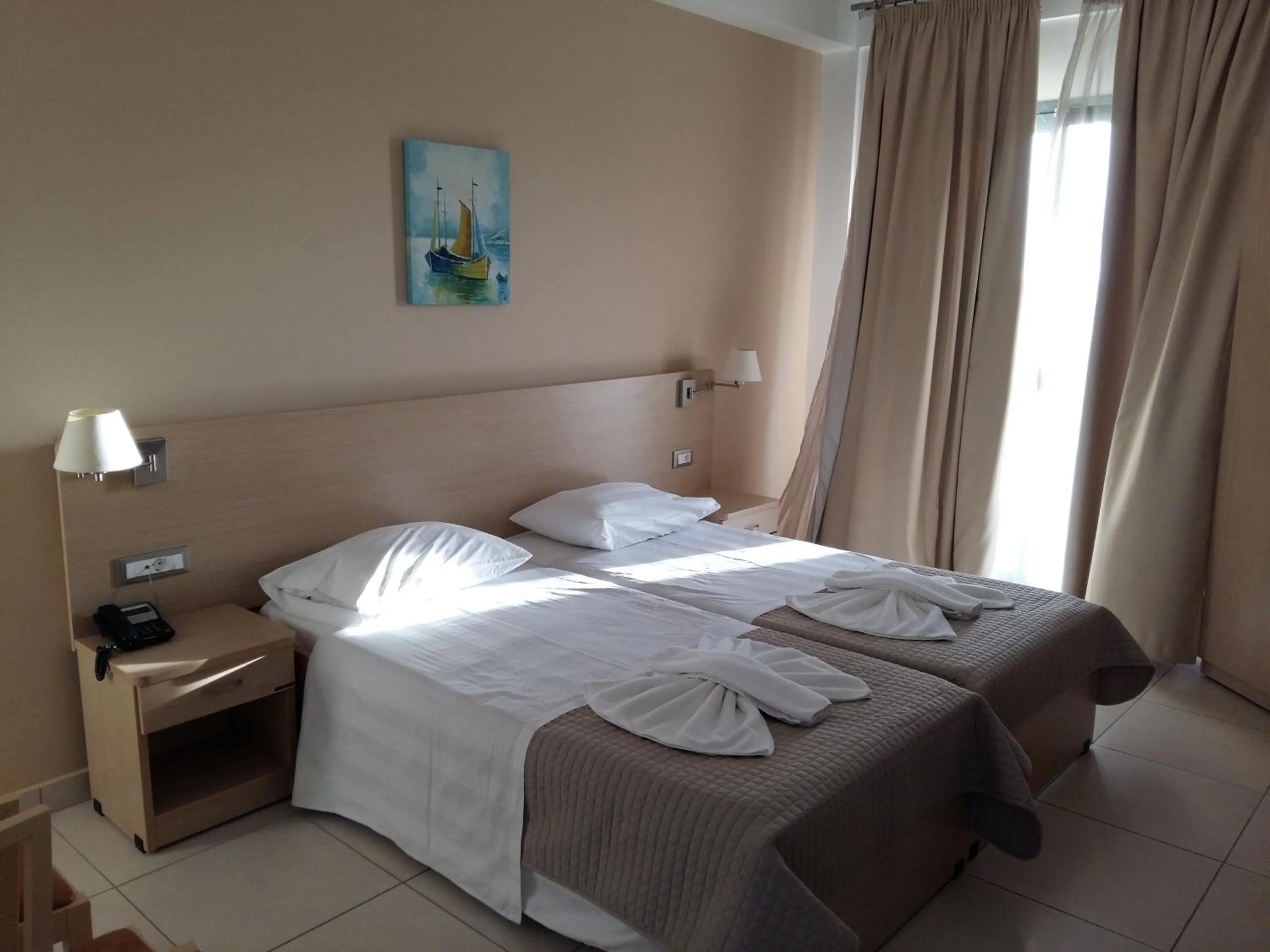 Bed in Ostria Hotel Kakovatos Beach