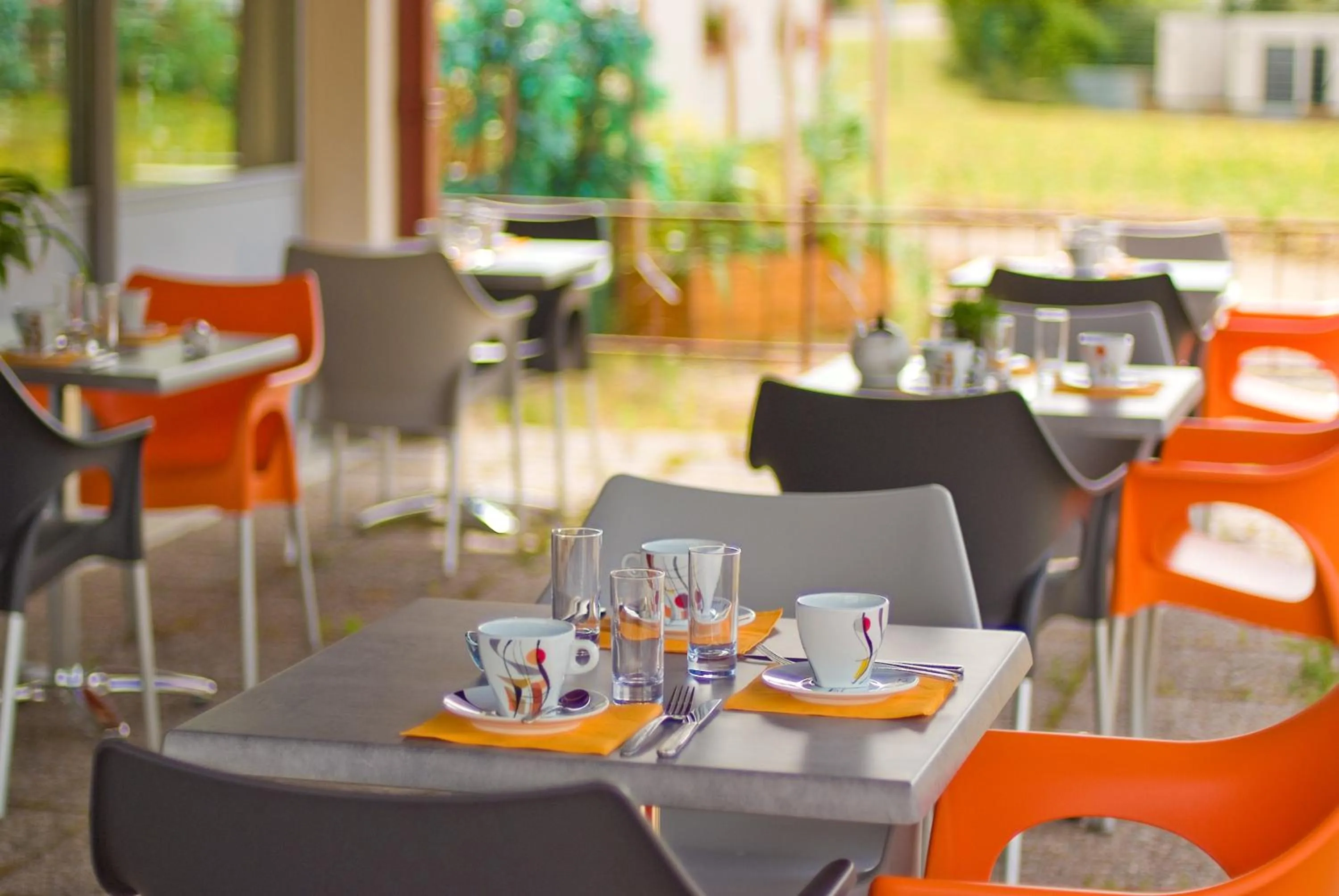 Balcony/Terrace in Logis Hotel Restaurant de La Madeleine